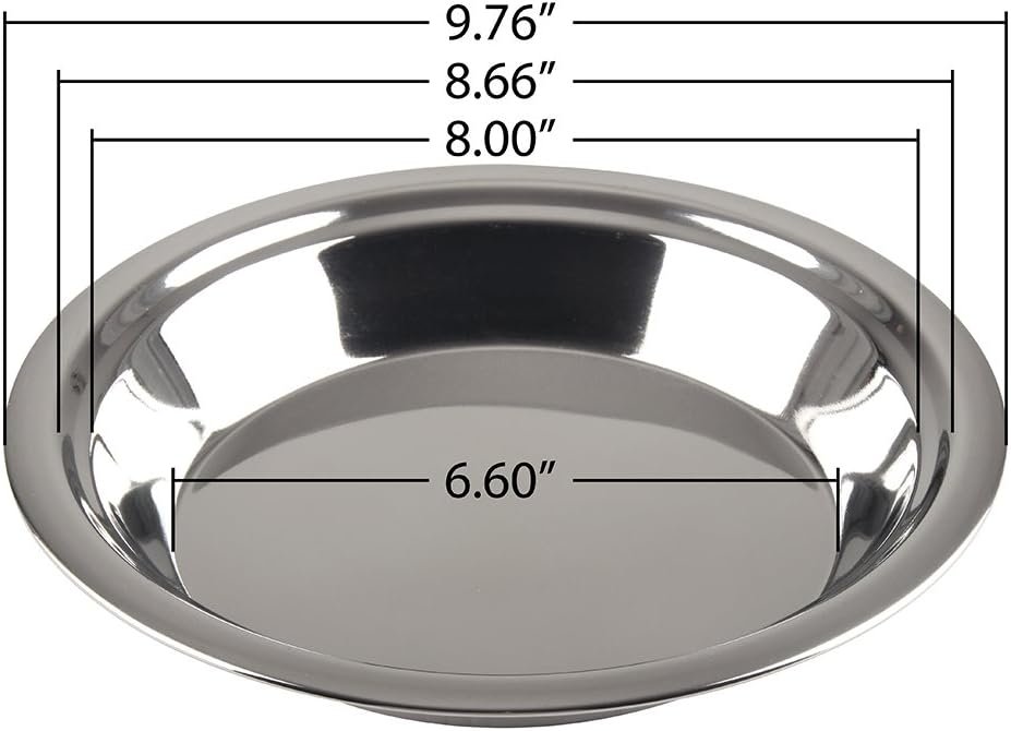 Lindys - 5M871 Lindys Stainless Steel 9 inch pie pan, Silver