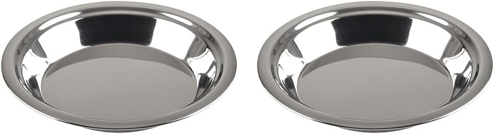 Lindys - 5M871 Lindys Stainless Steel 9 inch pie pan, Silver