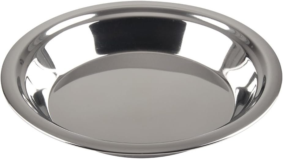Lindys - 5M871 Lindys Stainless Steel 9 inch pie pan, Silver