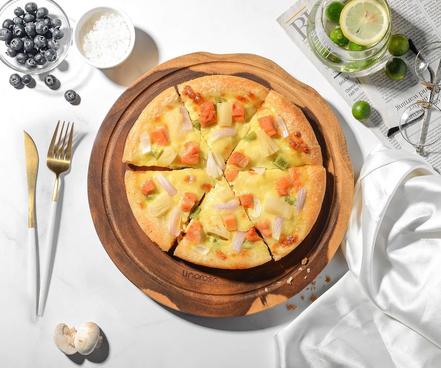 linoroso Round Cutting Board, Exquisite Non-Splicing Acacia Wood Cheese Board, Reversible Round (Dia. 12inch) Charcuterie Boards with Juice Groove (Non-Exact Round, Follows Actual Shape of wood) linoroso Round Cutting Board, Exquisite Non-Splicing Acacia Wood Cheese Board, Reversible Round (Dia. 12inch) Charcuterie Boards with Juice Groove (Non-Exact Round, Follows Actual Shape of wood)