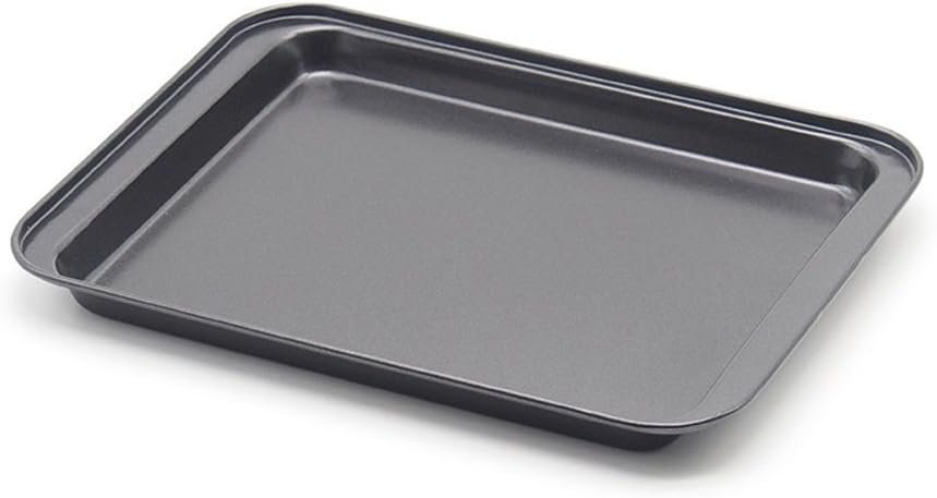 Little Small Baking Sheets Nonstick Set of 2 (9.5inch X 7.1inch) - SSCC 8 Inch Nonstick Baking Toaster Oven Tray Cookie Sheets, 1 or 2 Person Household