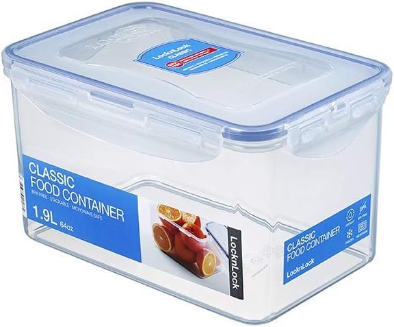 LOCK  LOCK Easy Essentials Food lids/Pantry Storage/Airtight containers, BPA Free, Square-11 Cup-for Sugar, Clear LOCK  LOCK Easy Essentials Food lids/Pantry Storage/Airtight containers, BPA Free, Square-11 Cup-for Sugar, Clear
