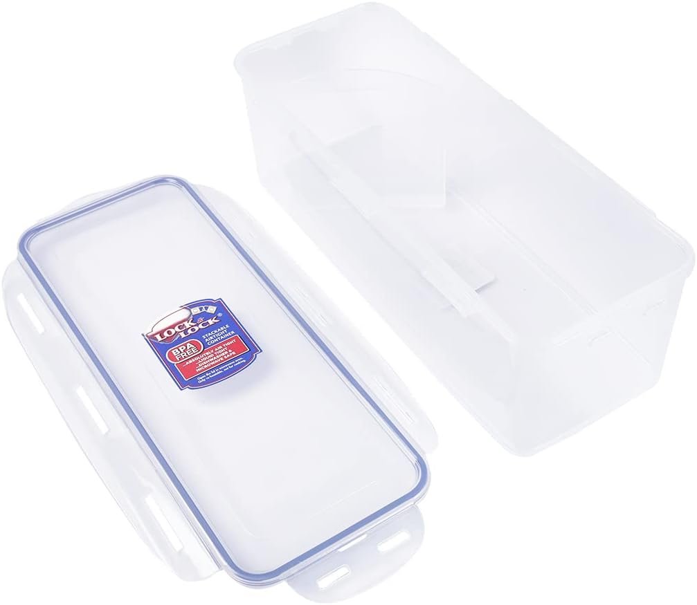 LOCK  LOCK Easy Essentials Food lids/Pantry Storage/Airtight containers, BPA Free, Square-11 Cup-for Sugar, Clear LOCK  LOCK Easy Essentials Food lids/Pantry Storage/Airtight containers, BPA Free, Square-11 Cup-for Sugar, Clear