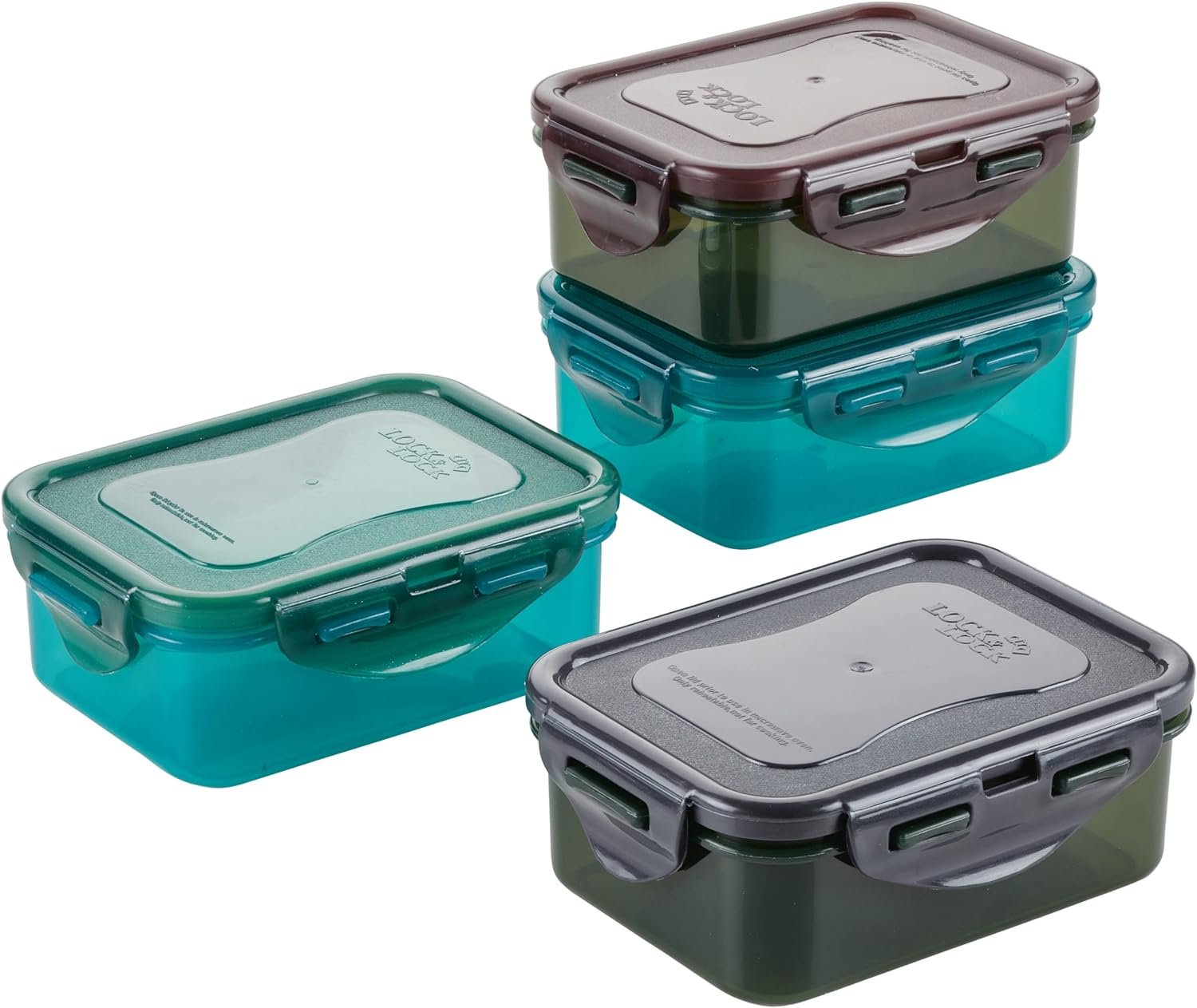 Lock  Lock ECO Food Storage Containers/Bin Set/BPA-Free/Dishwasher Safe, Rectangular, 4 Piece - Rectangle, Assorted Colors