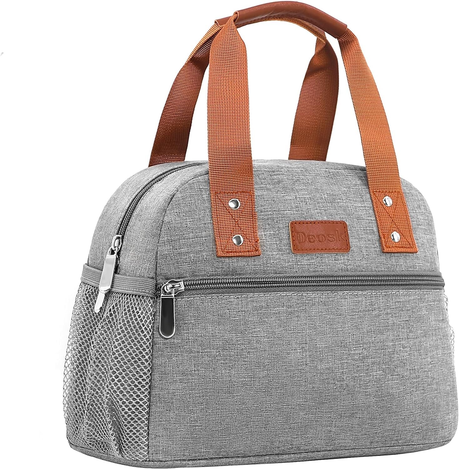 Lunch Bag for Women Freezable Lunch Tote Bag Organizer Reusable Cooler Lunch Box for Adult Outdoor Work,School and Picnic Insulated Lunch Bag with Pocket (Gray) Lunch Bag for Women Freezable Lunch Tote Bag Organizer Reusable Cooler Lunch Box for Adult Outdoor Work,School and Picnic Insulated Lunch Bag with Pocket (Gray)