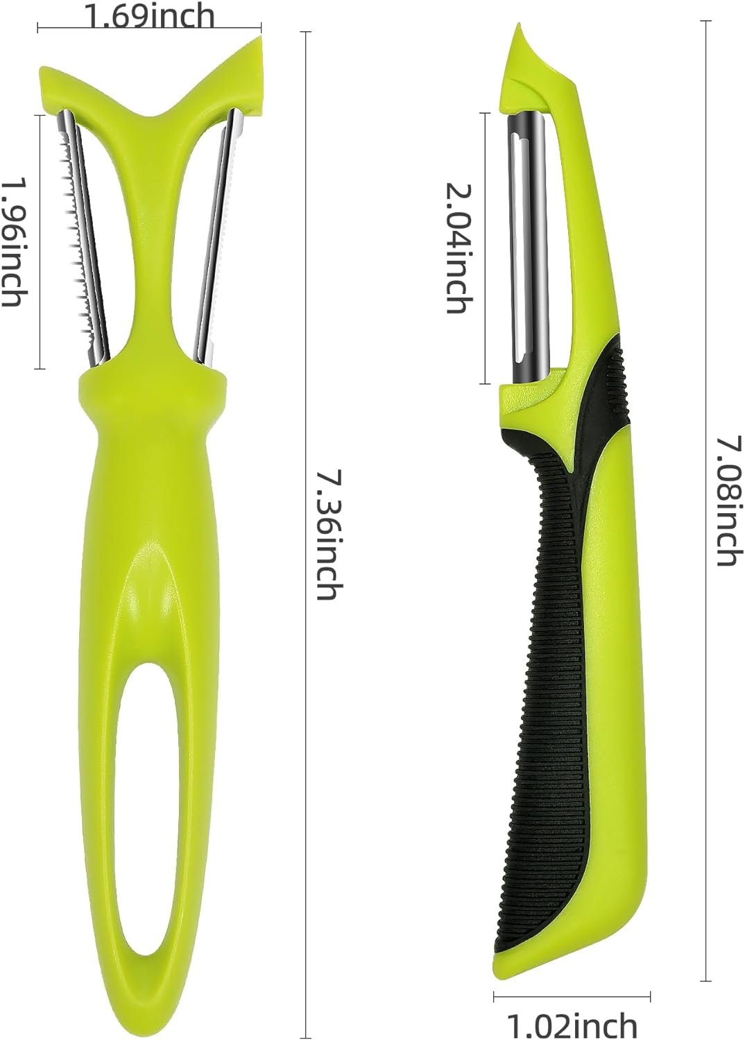 M Jingmei Vegetable Peeler Potato Peelers for Kitchen, Y and I Multi 3 In 1 Peeler Set, Carrot Cucumber Julienne Peeler with Stainless Steel Blade