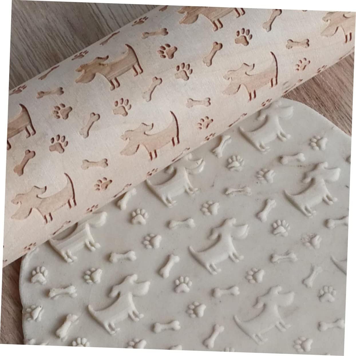 Macrame Earrings Fondant Rolling Pin Home Rolling Gummies Green Leaf Wallpaper Dogs Embossing Rolling Fudge Rolling Printing Gold Cake Board Major Bamboo Wood