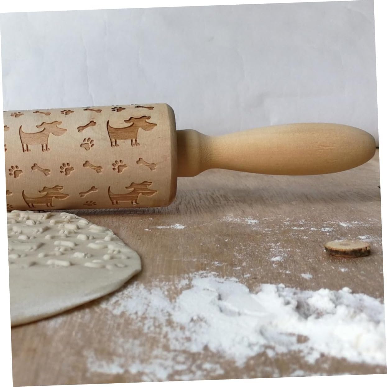 Macrame Earrings Fondant Rolling Pin Home Rolling Gummies Green Leaf Wallpaper Dogs Embossing Rolling Fudge Rolling Printing Gold Cake Board Major Bamboo Wood