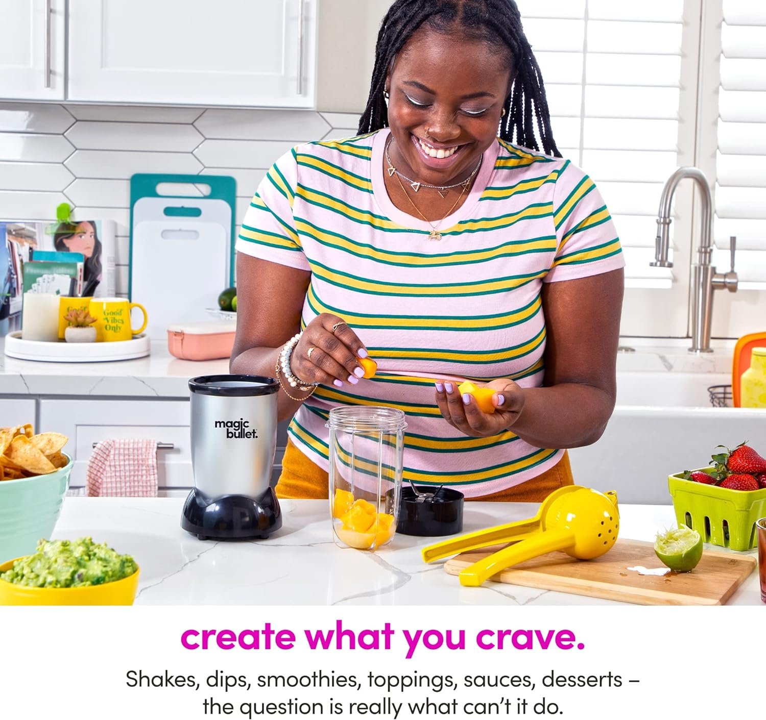 Magic Bullet Blender, Small, Silver, 11 Piece Set Magic Bullet Blender, Small, Silver, 11 Piece Set