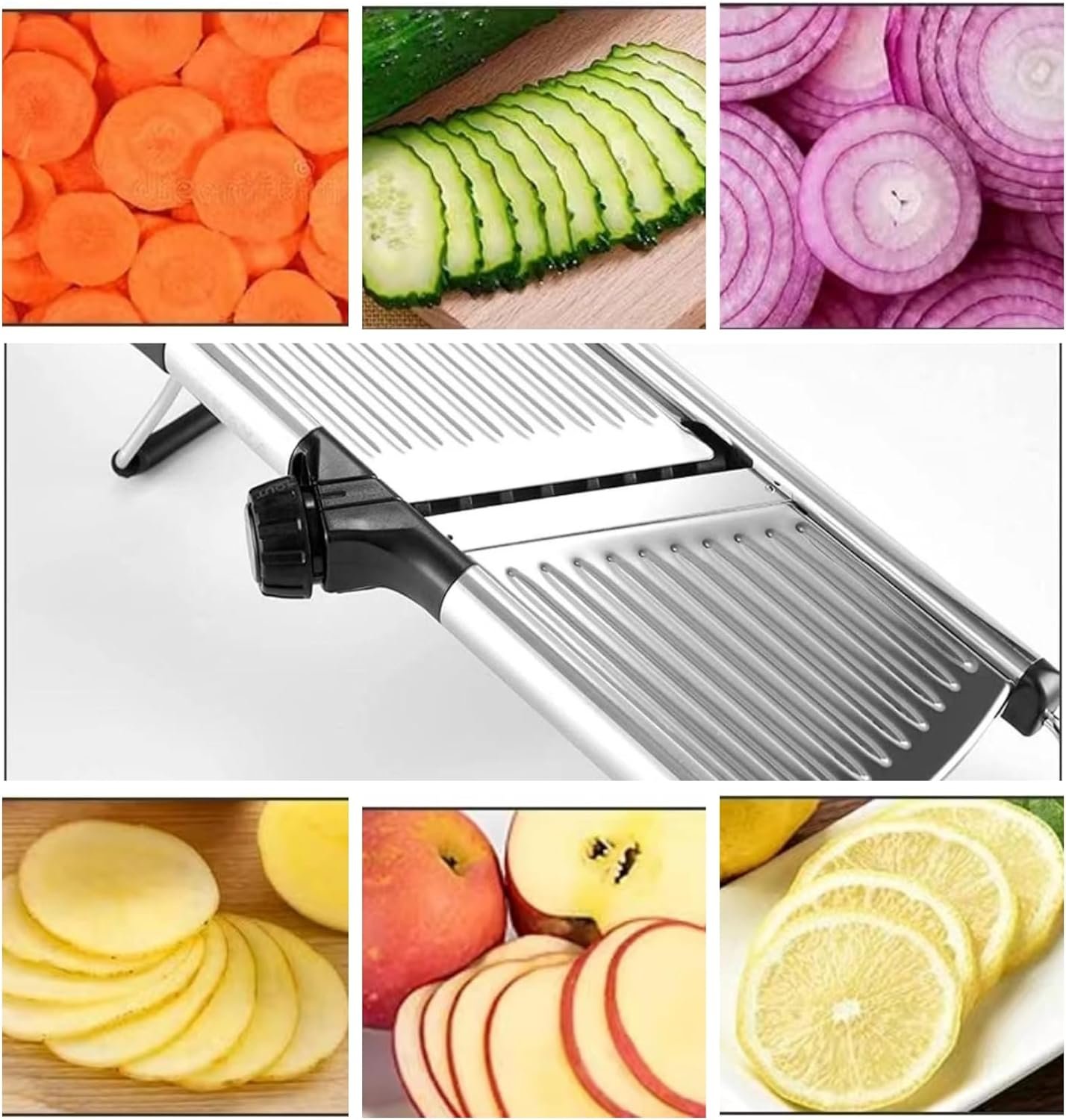 Mandoline Food Slicer, Mandoline Slicer for Kitchen, Adjustable Vegetable Slicer, Iincluding One Pair Cut-Resistant Gloves Mandoline Food Slicer, Mandoline Slicer for Kitchen, Adjustable Vegetable Slicer, Iincluding One Pair Cut-Resistant Gloves