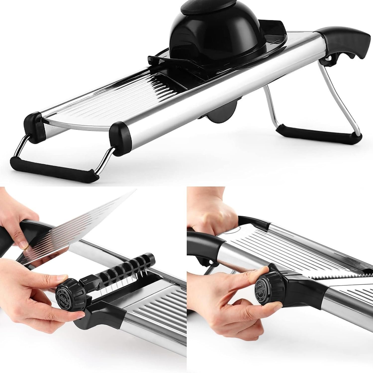 Mandoline Food Slicer, Mandoline Slicer for Kitchen, Adjustable Vegetable Slicer, Iincluding One Pair Cut-Resistant Gloves Mandoline Food Slicer, Mandoline Slicer for Kitchen, Adjustable Vegetable Slicer, Iincluding One Pair Cut-Resistant Gloves