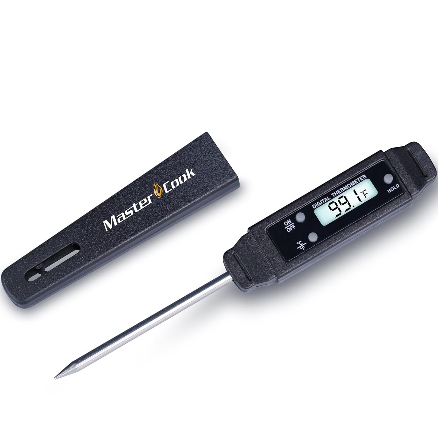 MASTER COOK Meat Thermometer, Waterproof Digital Meat Thermometer for Cooking and Grilling Instant Read Food Thermometer Grill Thermometer, Black MASTER COOK Meat Thermometer, Waterproof Digital Meat Thermometer for Cooking and Grilling Instant Read Food Thermometer Grill Thermometer, Black