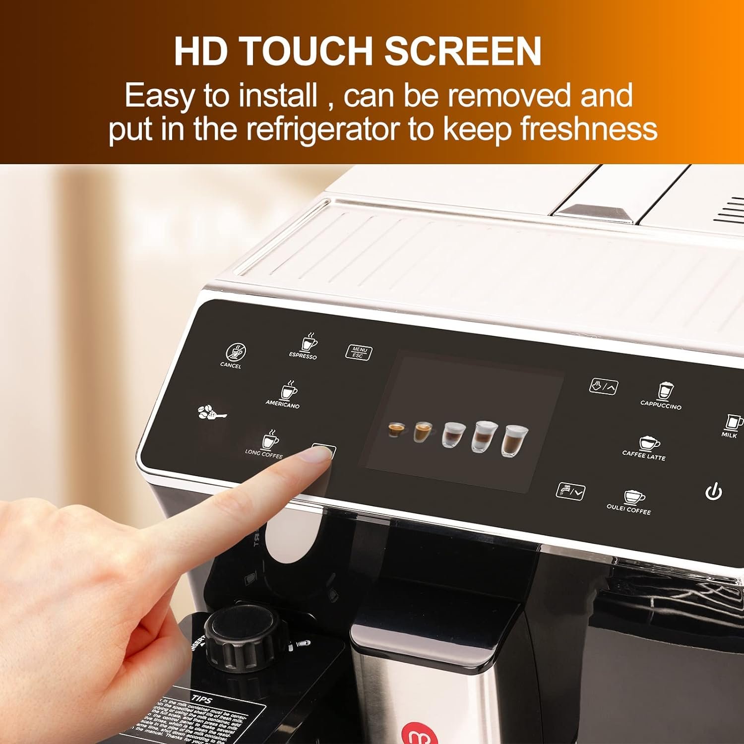 Mcilpoog WS-203 Super-automatic Espresso Coffee Machine With Smart Touch Screen For Brewing 16 Coffee Drinks