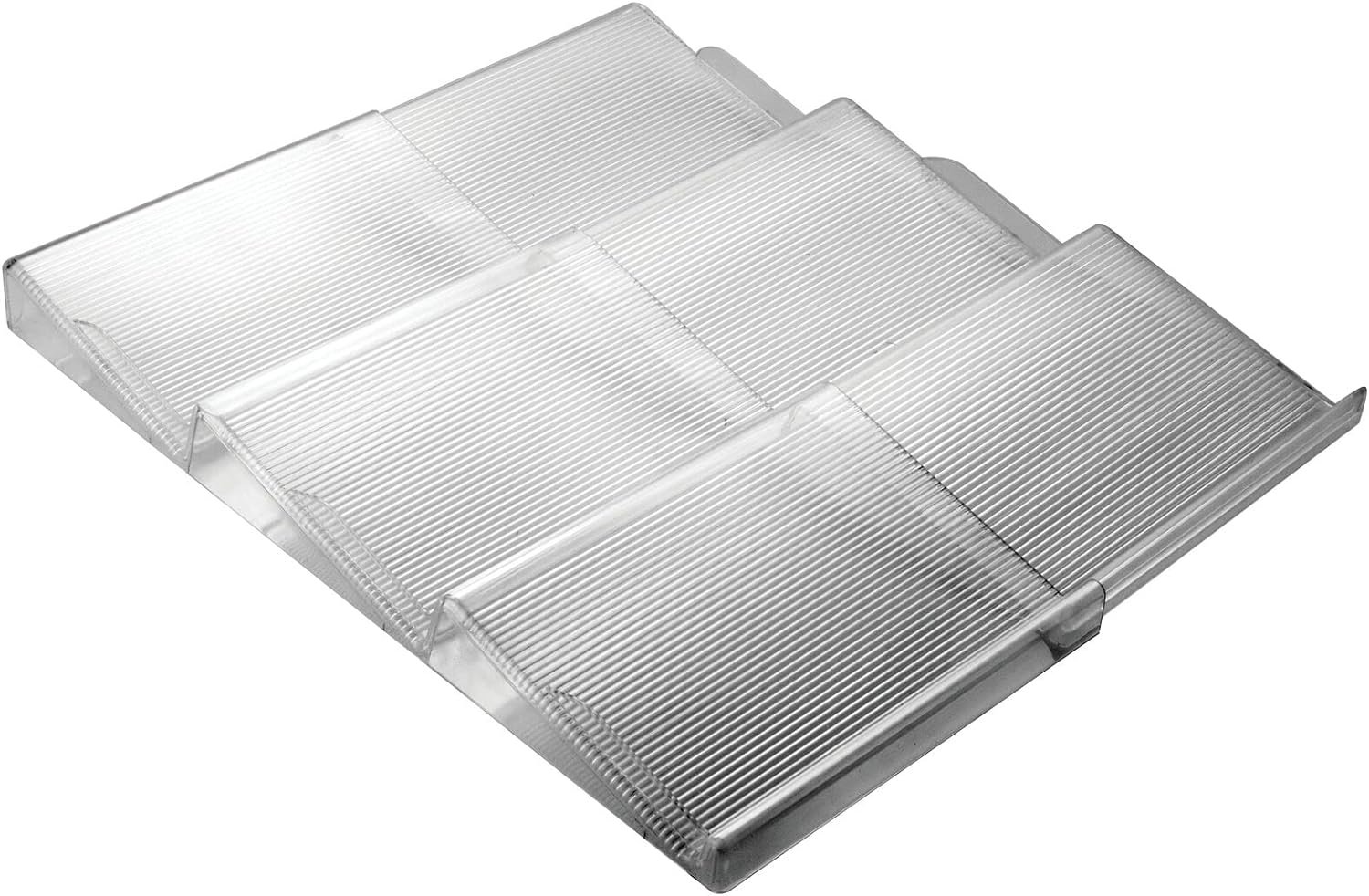 mDesign Expandable Plastic Deluxe Spice Rack, Drawer Organizer for Kitchen Cabinet Drawers, 3 Tier Slanted for Spice Jars, Food Seasoning Bottle Storage, Ligne Collection - Black mDesign Expandable Plastic Deluxe Spice Rack, Drawer Organizer for Kitchen Cabinet Drawers, 3 Tier Slanted for Spice Jars, Food Seasoning Bottle Storage, Ligne Collection - Black