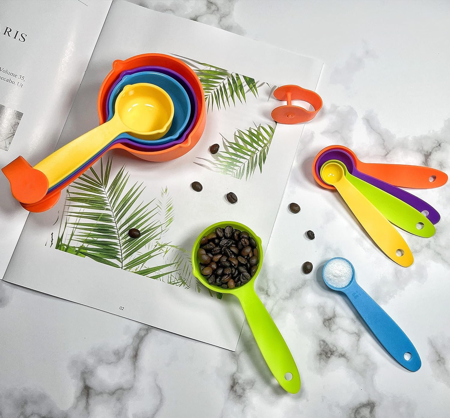 Measuring Cups and Spoons Set, Plastic Measuring Cup set and Measuring Spoons Set, Color Measuring Cups Plastic, Cute Measuring Cups and Spoons, Rainbow Colorful Plastic Measuring Cups Set Measuring Cups and Spoons Set, Plastic Measuring Cup set and Measuring Spoons Set, Color Measuring Cups Plastic, Cute Measuring Cups and Spoons, Rainbow Colorful Plastic Measuring Cups Set