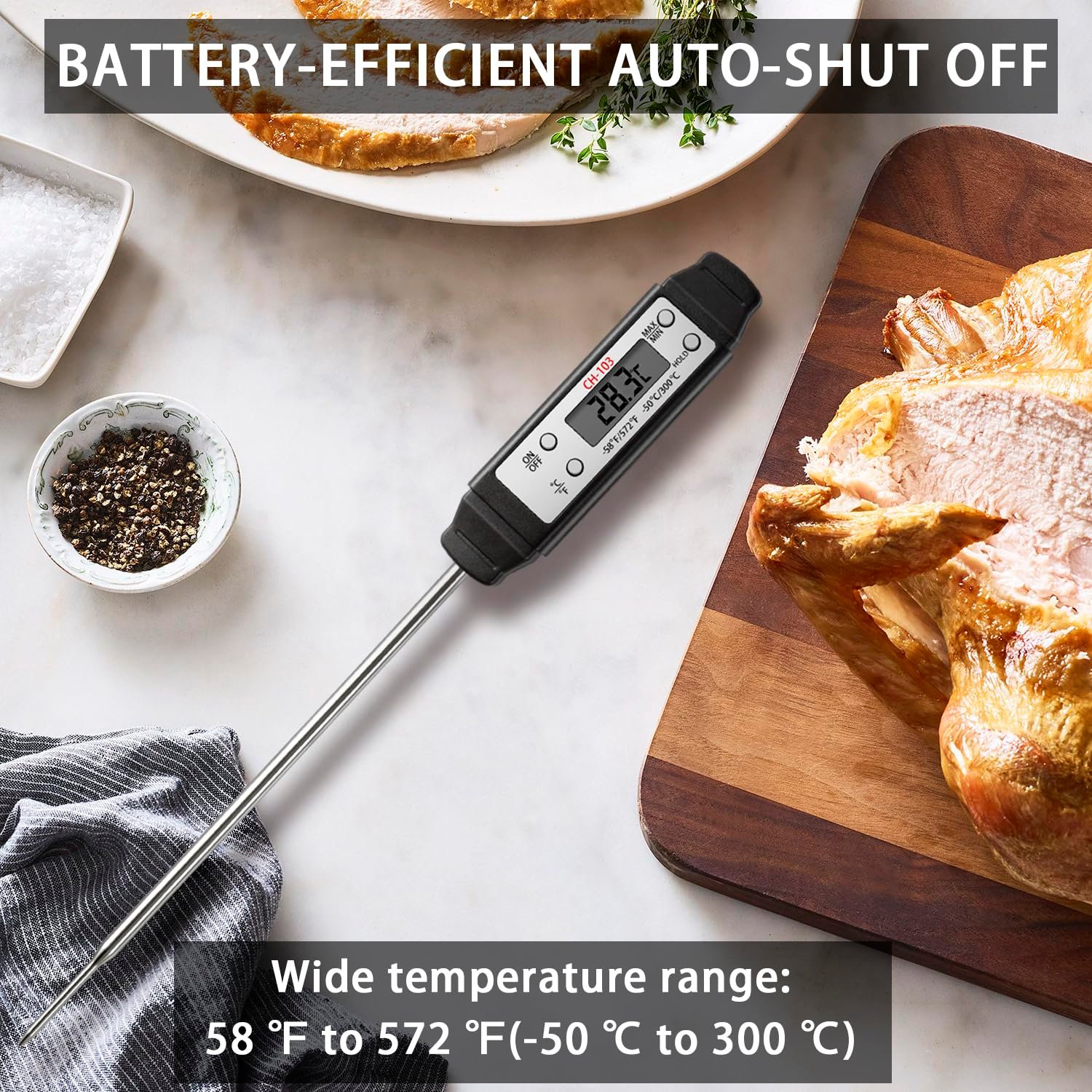 Meat Thermometer Digital, Meat Thermometer, Waterproof Instant Read Meat Thermometers for Grilling and Cooking, Food Thermometer, Kitchen Gadgets Meat Thermometer Digital, Meat Thermometer, Waterproof Instant Read Meat Thermometers for Grilling and Cooking, Food Thermometer, Kitchen Gadgets