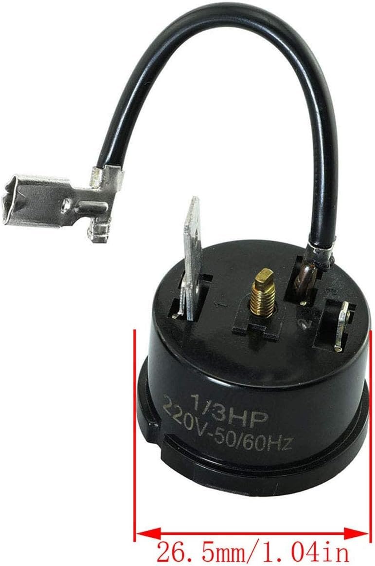 MEETOOT 2pcs 1/3HP-250W Refrigerator Thermal Overload Protector Compressor Replacement Part for Mini Refrigerator, Wine Center and Beverage Cooler MEETOOT 2pcs 1/3HP-250W Refrigerator Thermal Overload Protector Compressor Replacement Part for Mini Refrigerator, Wine Center and Beverage Cooler