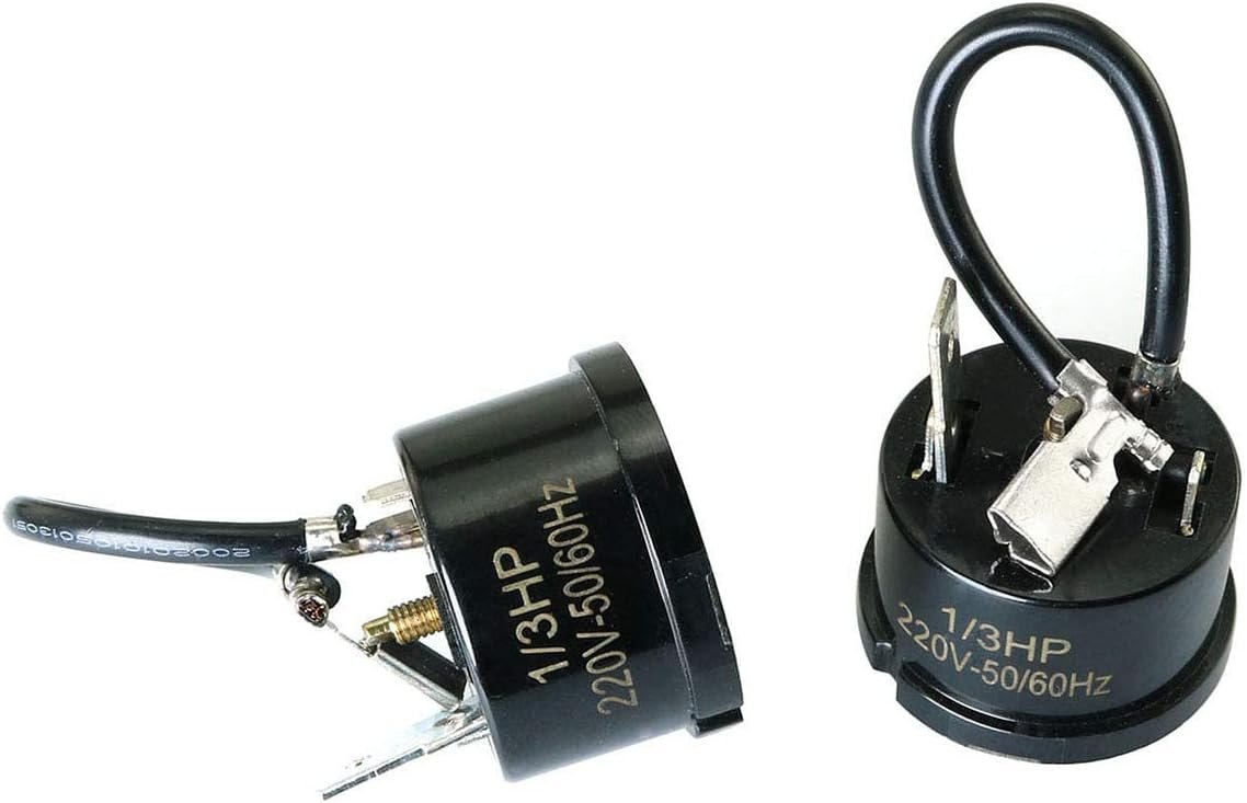 MEETOOT 2pcs 1/3HP-250W Refrigerator Thermal Overload Protector Compressor Replacement Part for Mini Refrigerator, Wine Center and Beverage Cooler MEETOOT 2pcs 1/3HP-250W Refrigerator Thermal Overload Protector Compressor Replacement Part for Mini Refrigerator, Wine Center and Beverage Cooler