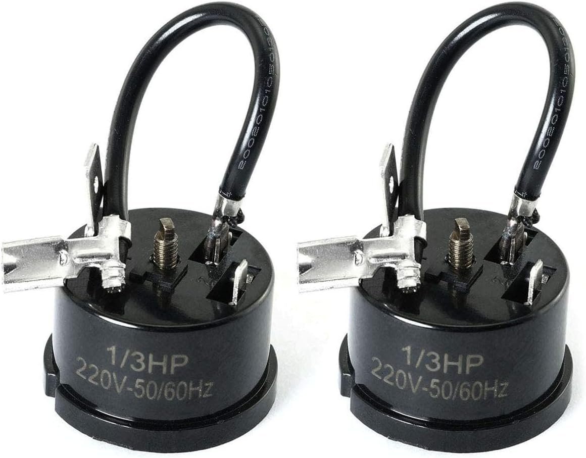 MEETOOT 2pcs 1/3HP-250W Refrigerator Thermal Overload Protector Compressor Replacement Part for Mini Refrigerator, Wine Center and Beverage Cooler MEETOOT 2pcs 1/3HP-250W Refrigerator Thermal Overload Protector Compressor Replacement Part for Mini Refrigerator, Wine Center and Beverage Cooler
