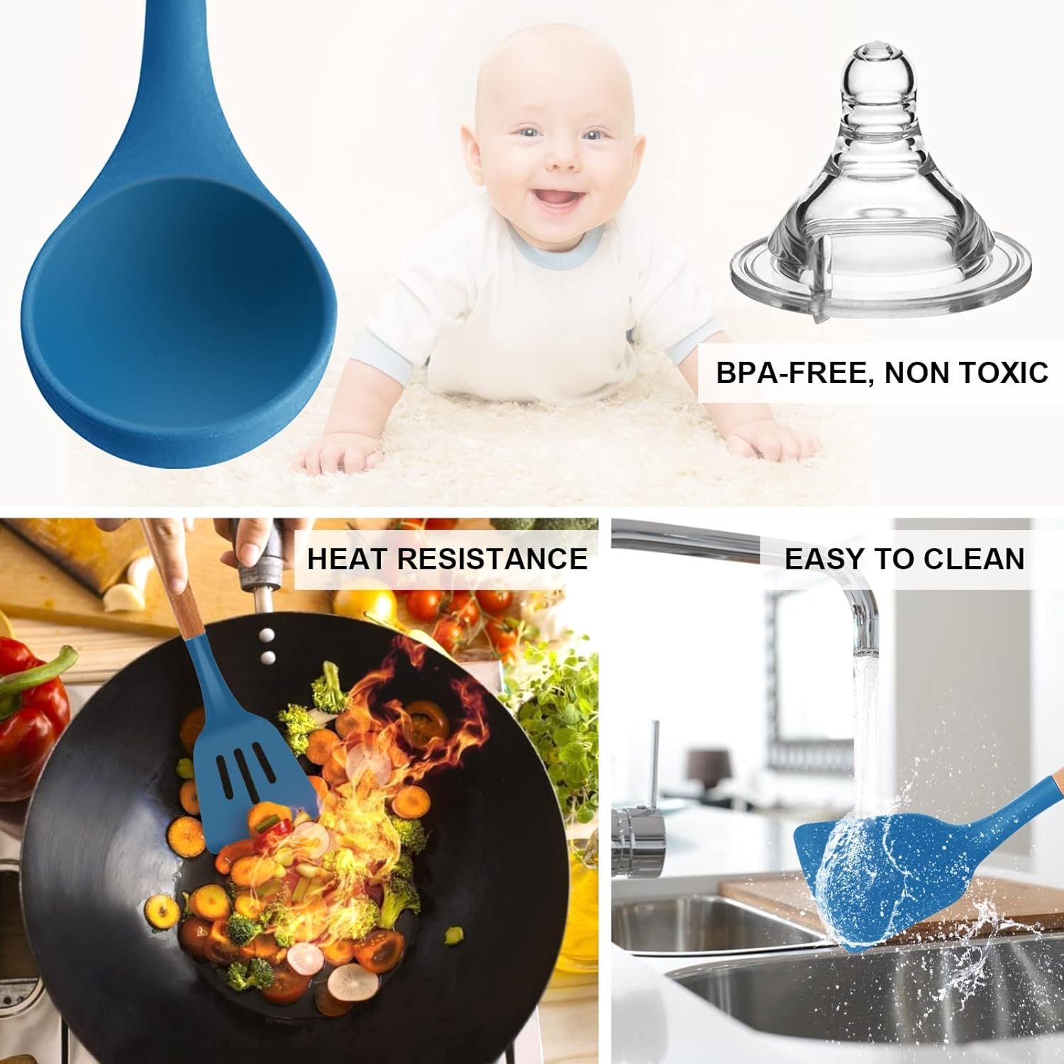 MIBOTE 17 Pcs Silicone Cooking Kitchen Utensils Set with Holder, Wooden Handles Silicone Turner Tongs Spatula Spoon Kitchen Gadgets Utensil Set for Nonstick Cookware (Grey) MIBOTE 17 Pcs Silicone Cooking Kitchen Utensils Set with Holder, Wooden Handles Silicone Turner Tongs Spatula Spoon Kitchen Gadgets Utensil Set for Nonstick Cookware (Grey)