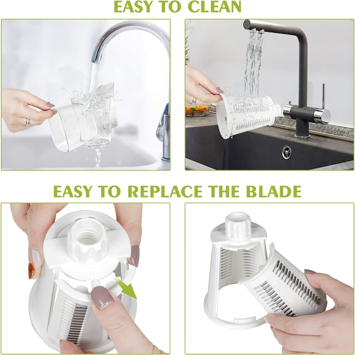 Midyb Cheese Grater with Handle, Rotary Cheese Graters Shredder with 5 Interchangeable Blades, Mandoline Vegetables Slicer Strong Suction Base for Fruit, Vegetables, Nuts, Easy to Clean