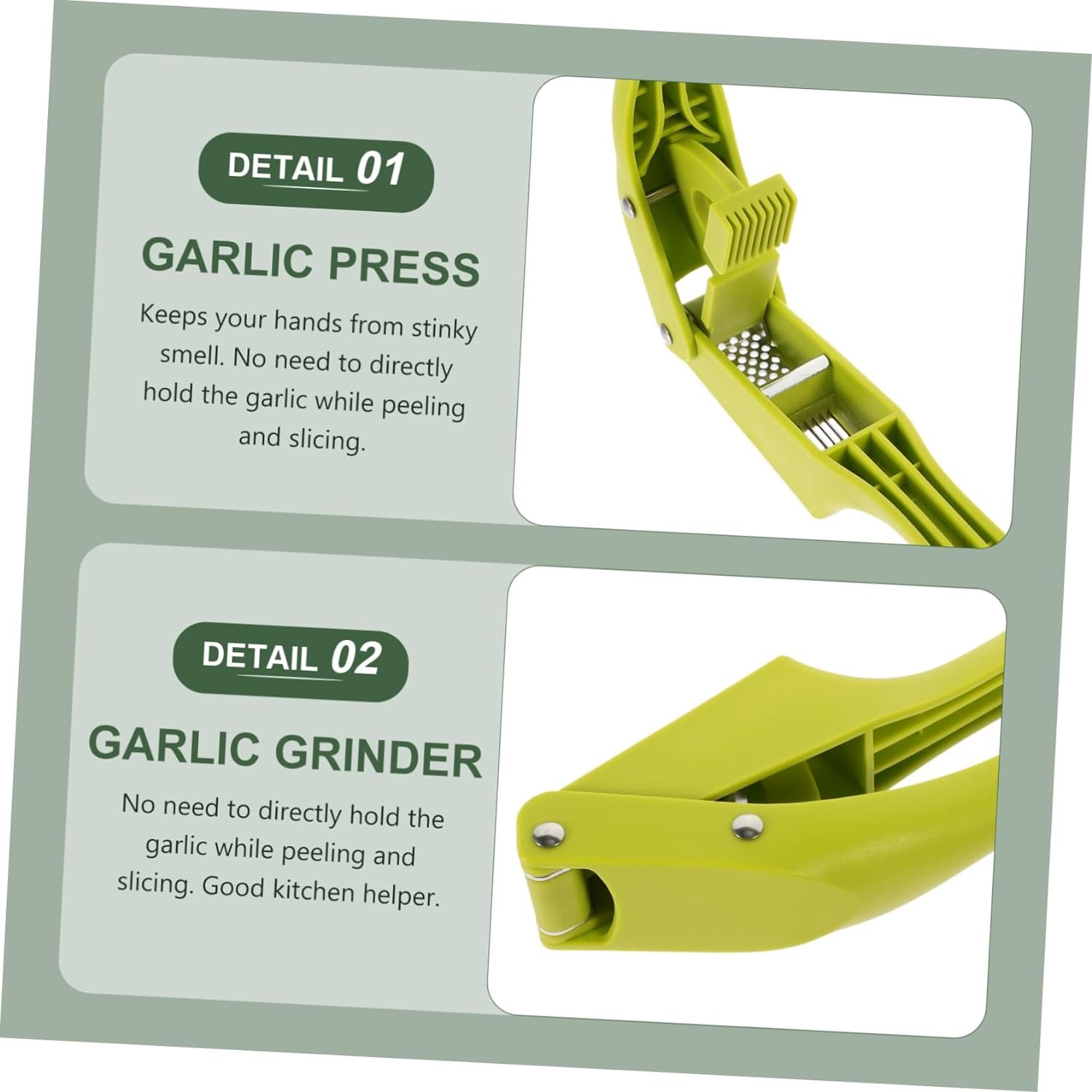 Mikinona Metal Garlic Press Kitchen Tool Manual Garlic Slicer Garlic Mincer Tool Silicone Garlic Peeler Tube Roller Garlic Press Stainless Steel Vegetable Multifunction