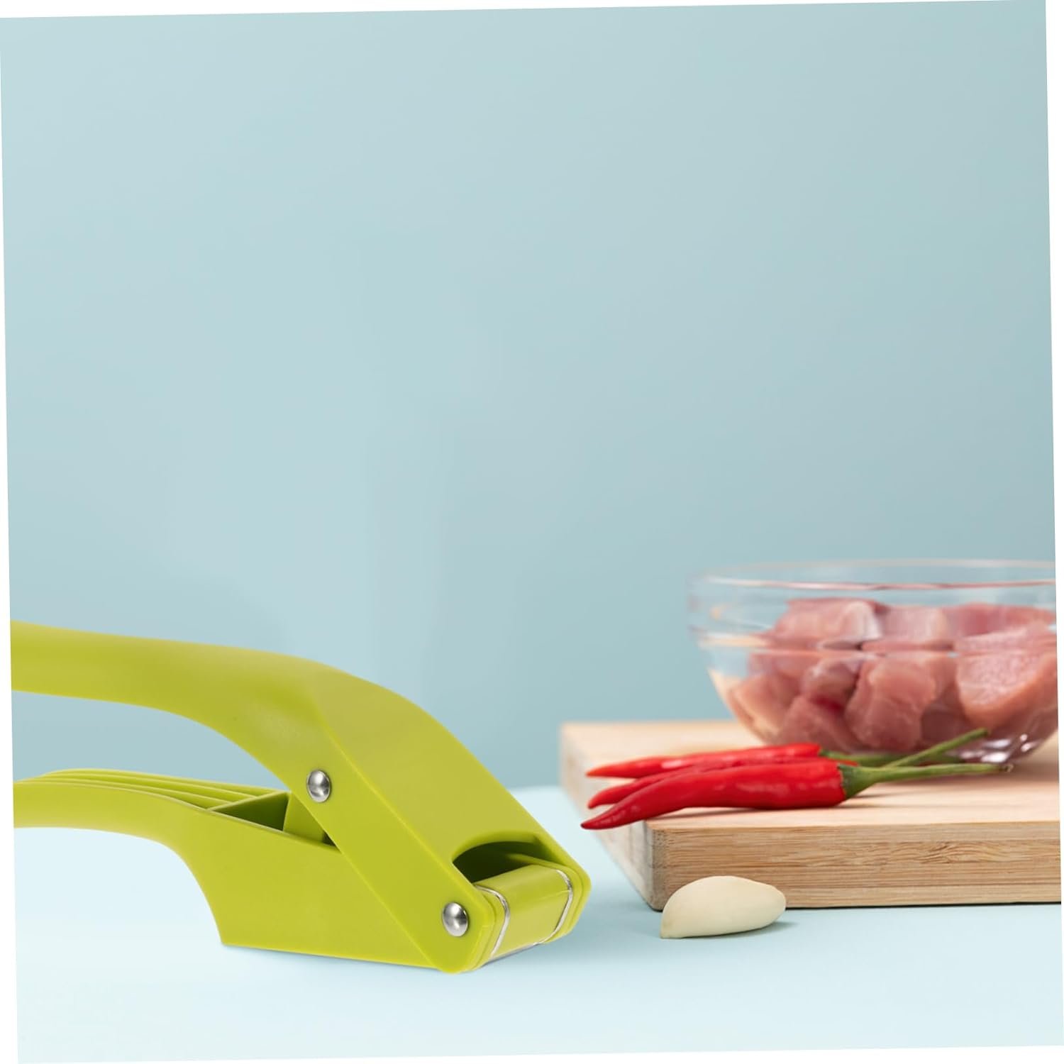 Mikinona Metal Garlic Press Kitchen Tool Manual Garlic Slicer Garlic Mincer Tool Silicone Garlic Peeler Tube Roller Garlic Press Stainless Steel Vegetable Multifunction