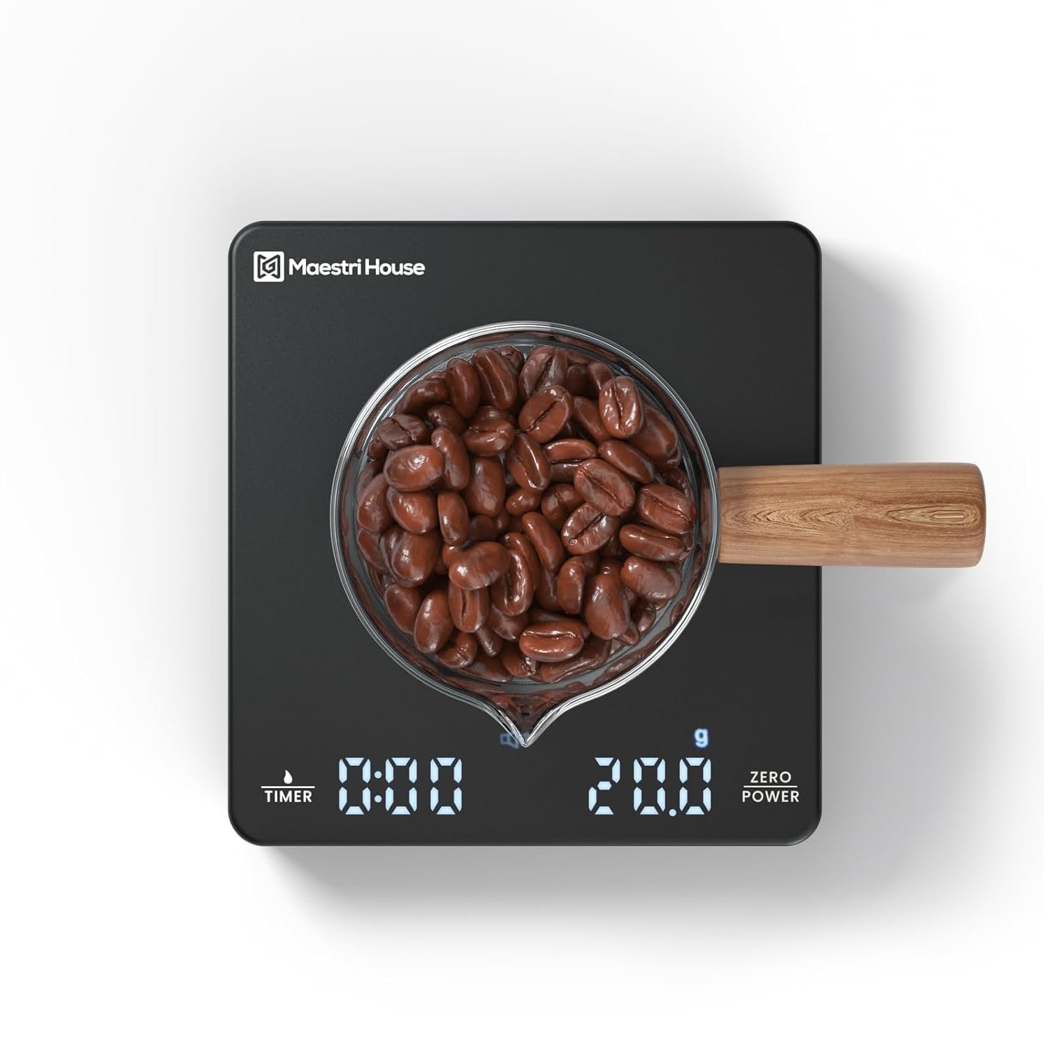 Mini Coffee Scale with Timer, Maestri House Espresso Scale, 2kg/0.1g Accurate Rechargeable Scale for Espresso and Pour-Over Coffee, Portable Digital Kitchen Scale with Automatic Timing Mini Coffee Scale with Timer, Maestri House Espresso Scale, 2kg/0.1g Accurate Rechargeable Scale for Espresso and Pour-Over Coffee, Portable Digital Kitchen Scale with Automatic Timing