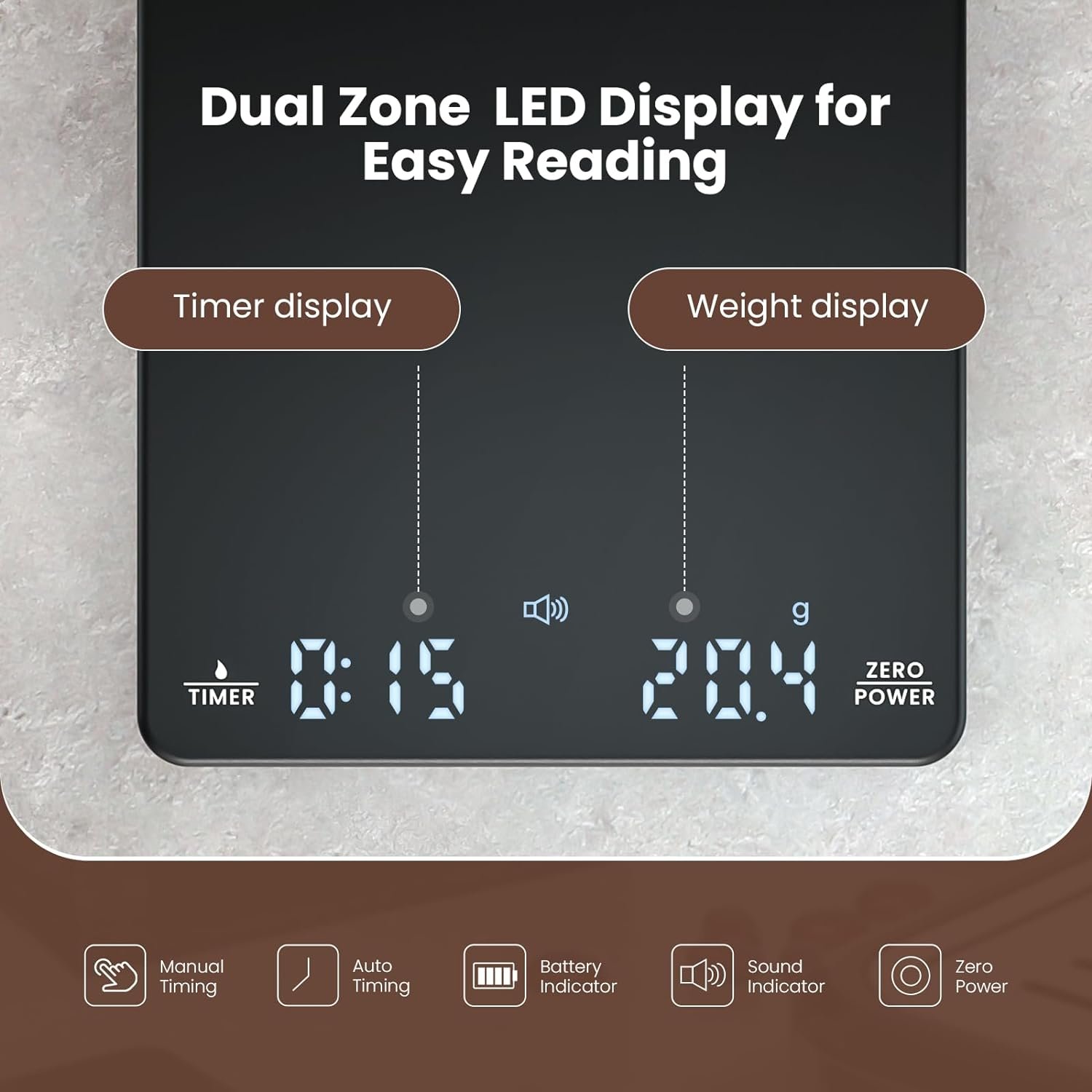 Mini Coffee Scale with Timer, Maestri House Espresso Scale, 2kg/0.1g Accurate Rechargeable Scale for Espresso and Pour-Over Coffee, Portable Digital Kitchen Scale with Automatic Timing Mini Coffee Scale with Timer, Maestri House Espresso Scale, 2kg/0.1g Accurate Rechargeable Scale for Espresso and Pour-Over Coffee, Portable Digital Kitchen Scale with Automatic Timing