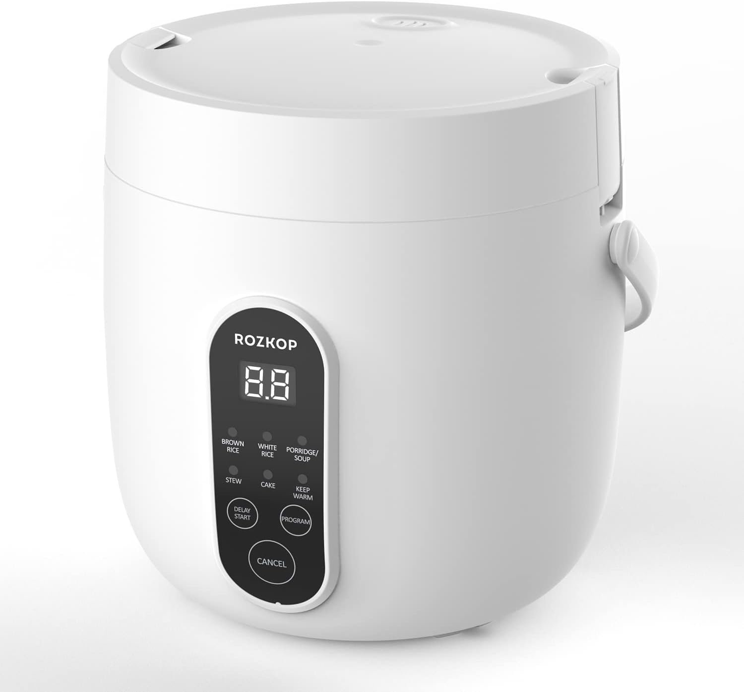 Mini Rice Cooker 2-Cups Uncooked, 1.2L Portable Non-Stick Small Travel Rice Cooker, Smart Control Multifunction Cooker with 24 Hours Timer Delay  Keep Warm Function, Food Steamer Mini Rice Cooker 2-Cups Uncooked, 1.2L Portable Non-Stick Small Travel Rice Cooker, Smart Control Multifunction Cooker with 24 Hours Timer Delay  Keep Warm Function, Food Steamer