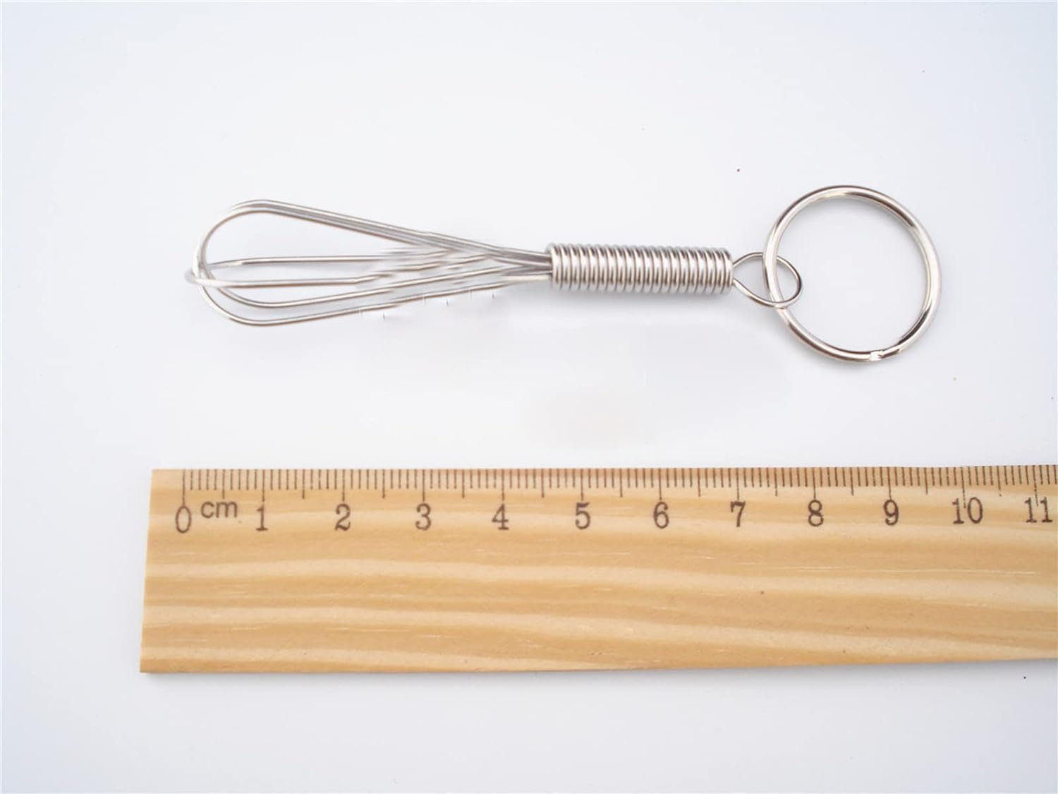 Mini Whisk Keychain Novelty for Chef Cook Foodie, Silver