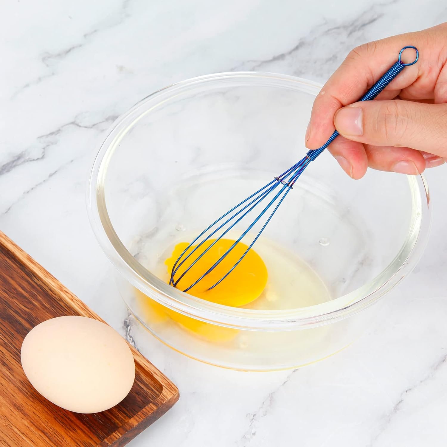 Mini Whisks for Cooking, Small Whisks Stainless Steel 2 pieces 6.7in and 5.2in Tiny Whisk for Cooking, Blending, Whiping, Beating sauce and Stirring, miniature sauce whisk, Blue Mini Whisks for Cooking, Small Whisks Stainless Steel 2 pieces 6.7in and 5.2in Tiny Whisk for Cooking, Blending, Whiping, Beating sauce and Stirring, miniature sauce whisk, Blue