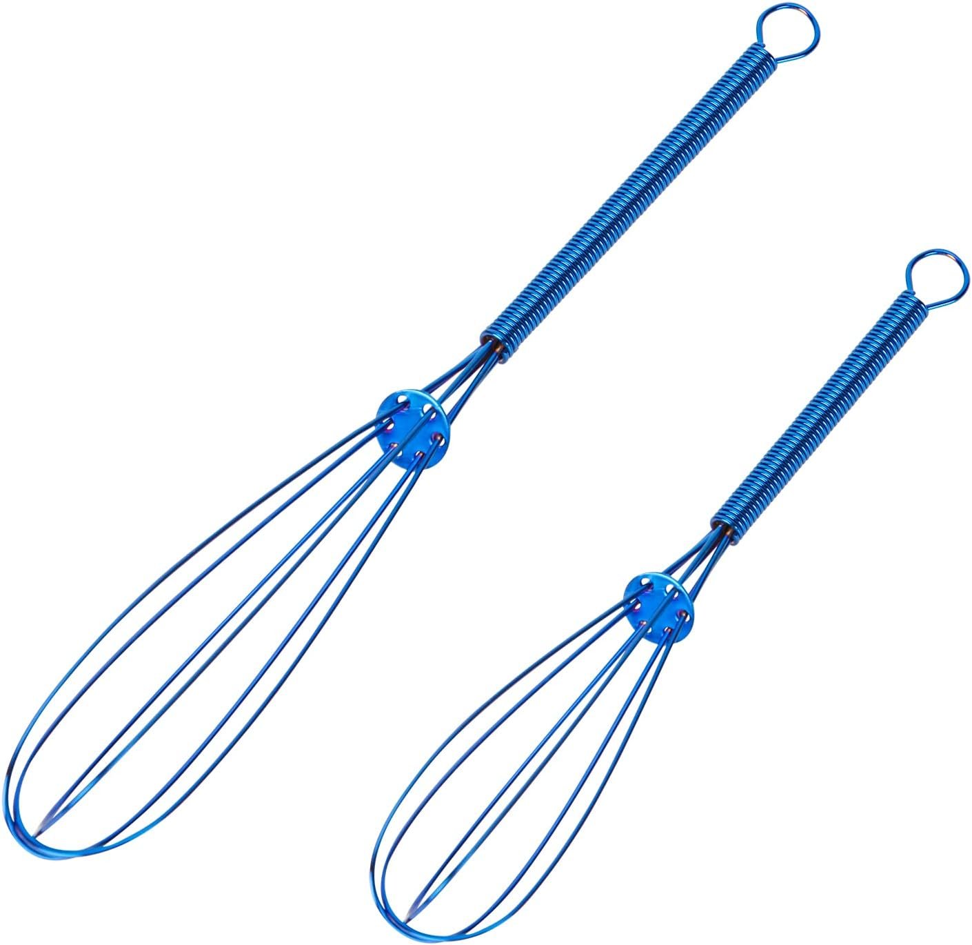 Mini Whisks for Cooking, Small Whisks Stainless Steel 2 pieces 6.7in and 5.2in Tiny Whisk for Cooking, Blending, Whiping, Beating sauce and Stirring, miniature sauce whisk, Blue Mini Whisks for Cooking, Small Whisks Stainless Steel 2 pieces 6.7in and 5.2in Tiny Whisk for Cooking, Blending, Whiping, Beating sauce and Stirring, miniature sauce whisk, Blue