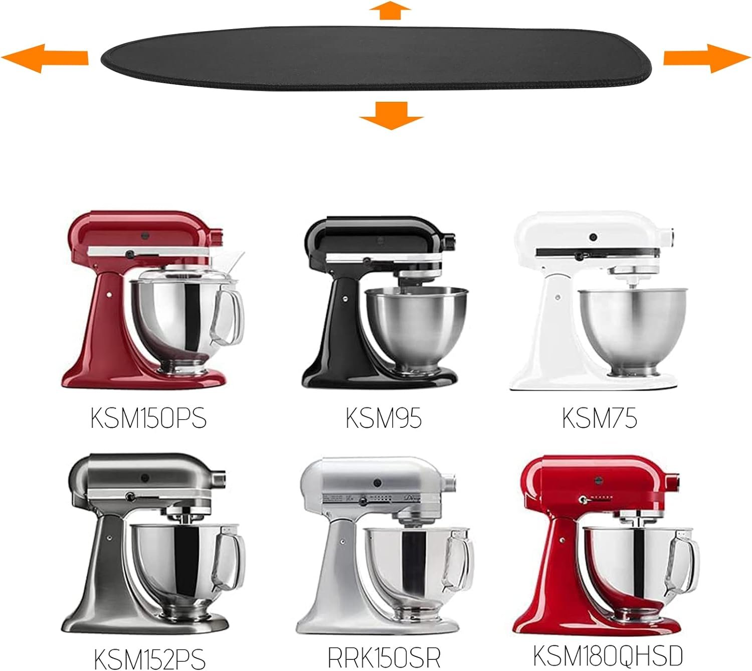 Mixer Sliding Slider Mat for KitchenAid Stand Mixer, Kitchen Appliance Slide Mats Pad Mixer Mover Mixer Slider for KitchenAid 4.5-5 Qt Tilt-Head Stand Mixer, KitchenAid Artisan Tilt-Head Mixer Mixer Sliding Slider Mat for KitchenAid Stand Mixer, Kitchen Appliance Slide Mats Pad Mixer Mover Mixer Slider for KitchenAid 4.5-5 Qt Tilt-Head Stand Mixer, KitchenAid Artisan Tilt-Head Mixer
