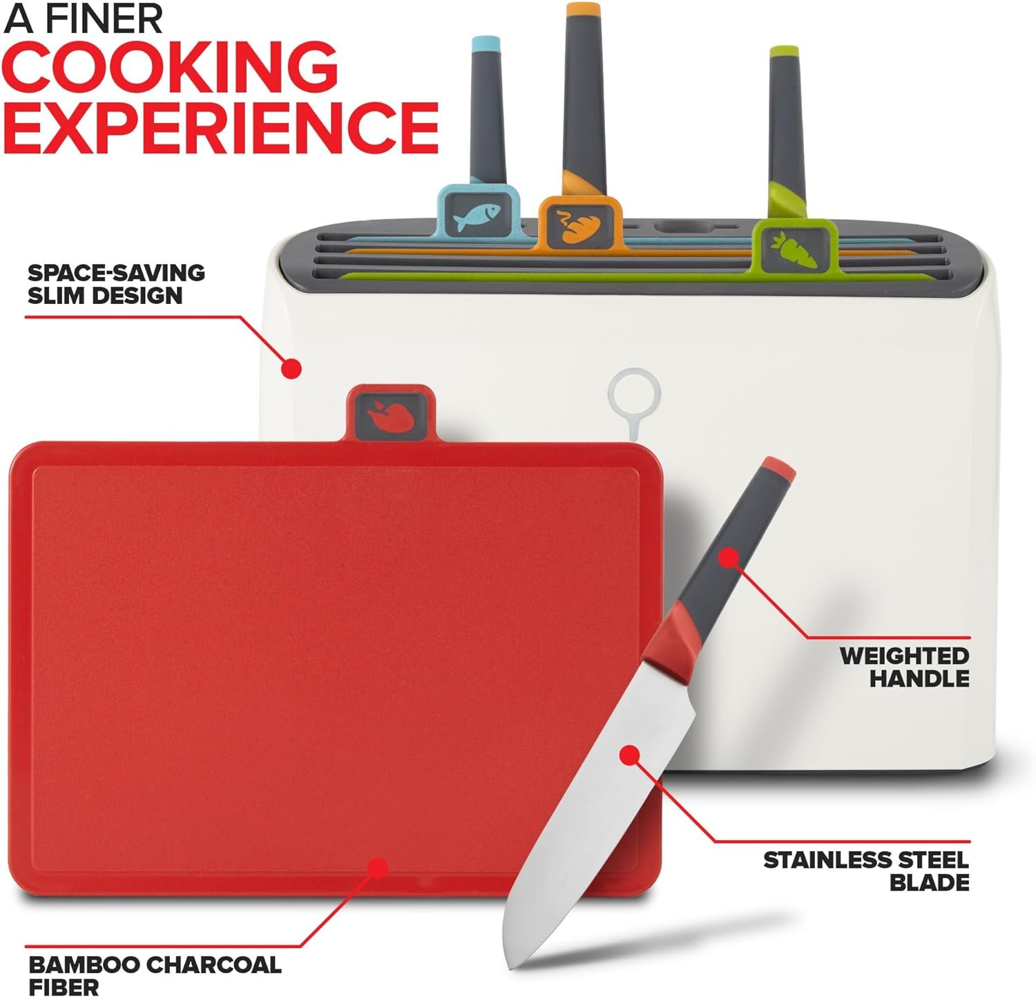 Modern Innovations Smart Cutting Boards and Knife Set, Self Cleaning Cutting Board Knives Holder, Color Coded Cutting Board Set With Knives, All-In-One Cleaning Knife and Cutting Board Set Modern Innovations Smart Cutting Boards and Knife Set, Self Cleaning Cutting Board Knives Holder, Color Coded Cutting Board Set With Knives, All-In-One Cleaning Knife and Cutting Board Set