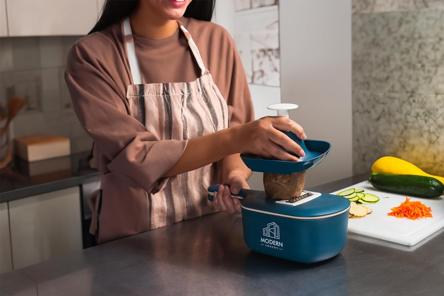 ModernConcept Mandoline Slicer Onion Slicer Vegetable Cutter Julienne Slicer Kitchen Master Handheld Mandoline Slicer Veggie Slicer with Container Vegetable Slicer with Container Food Slicer ModernConcept Mandoline Slicer Onion Slicer Vegetable Cutter Julienne Slicer Kitchen Master Handheld Mandoline Slicer Veggie Slicer with Container Vegetable Slicer with Container Food Slicer