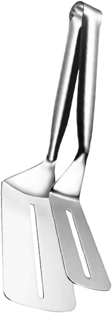 MUCKLILY 1pc Stainless Steel Spatula Clip Spatula Tongs Stainless Steel Slotted Spatula Cooking Utensils for Fish Beef Steak Serving Tongs Steak Spatula Pancakes Fried Steak Tongs MUCKLILY 1pc Stainless Steel Spatula Clip Spatula Tongs Stainless Steel Slotted Spatula Cooking Utensils for Fish Beef Steak Serving Tongs Steak Spatula Pancakes Fried Steak Tongs