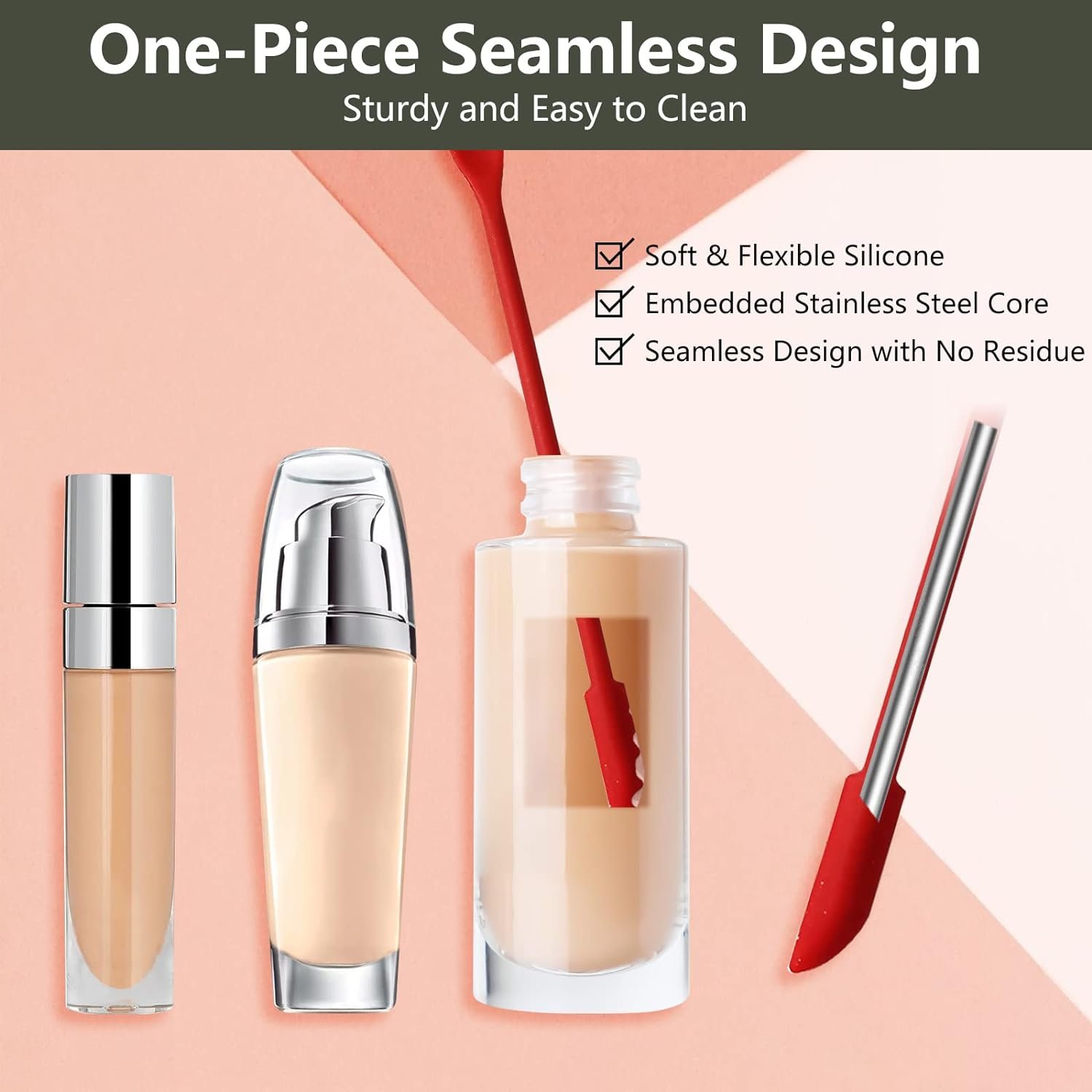 Multicolor Mini Spatula Silicone Spatula Set of 4, Makeup Spatula Tiny Spatulas for Cosmetics, Small Spatula Beauty Spatula, Rubber Spatula Thin Jar Spatula Food Scraper for Kitchen Use