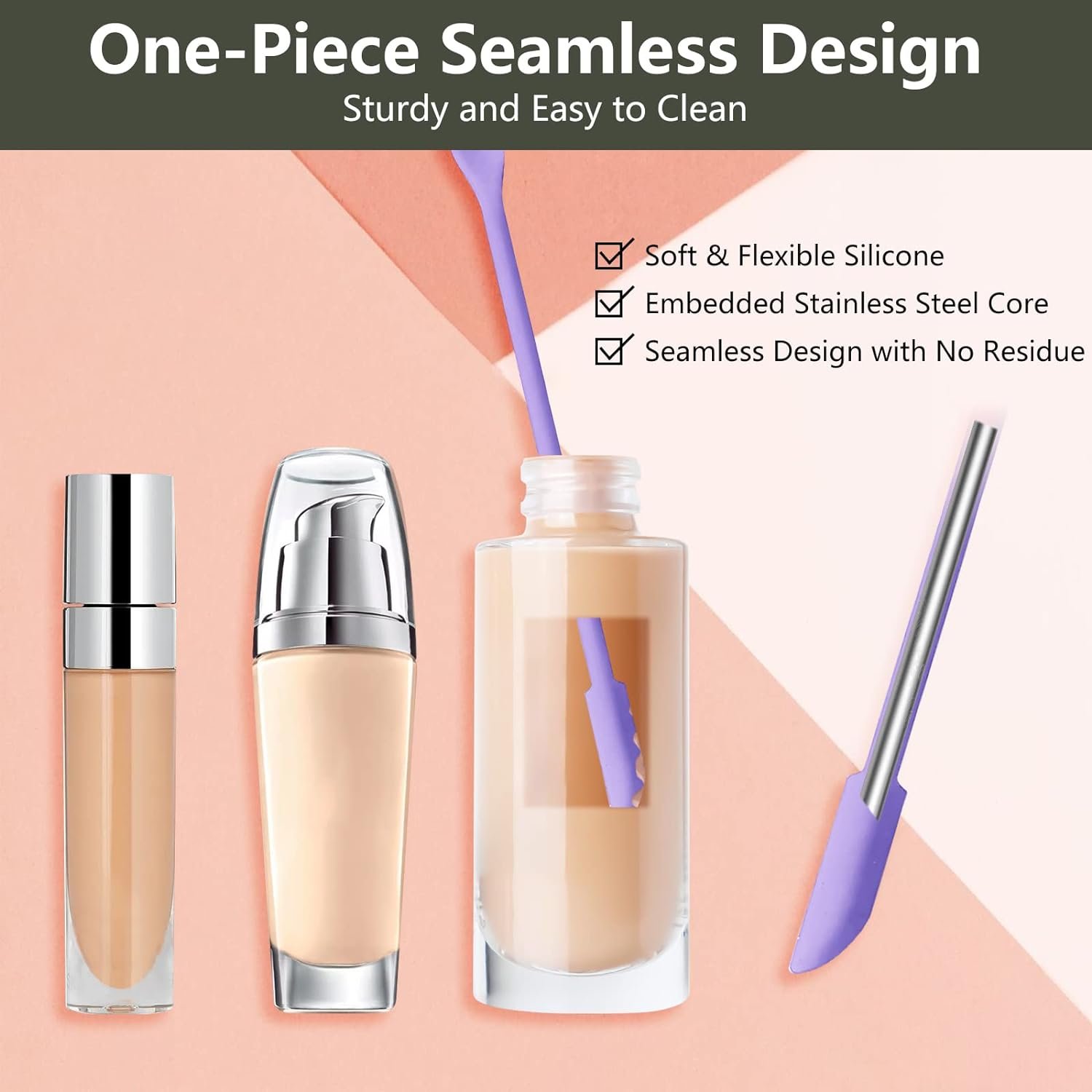 Multicolor Mini Spatula Silicone Spatula Set of 4, Makeup Spatula Tiny Spatulas for Cosmetics, Small Spatula Beauty Spatula, Rubber Spatula Thin Jar Spatula Food Scraper for Kitchen Use