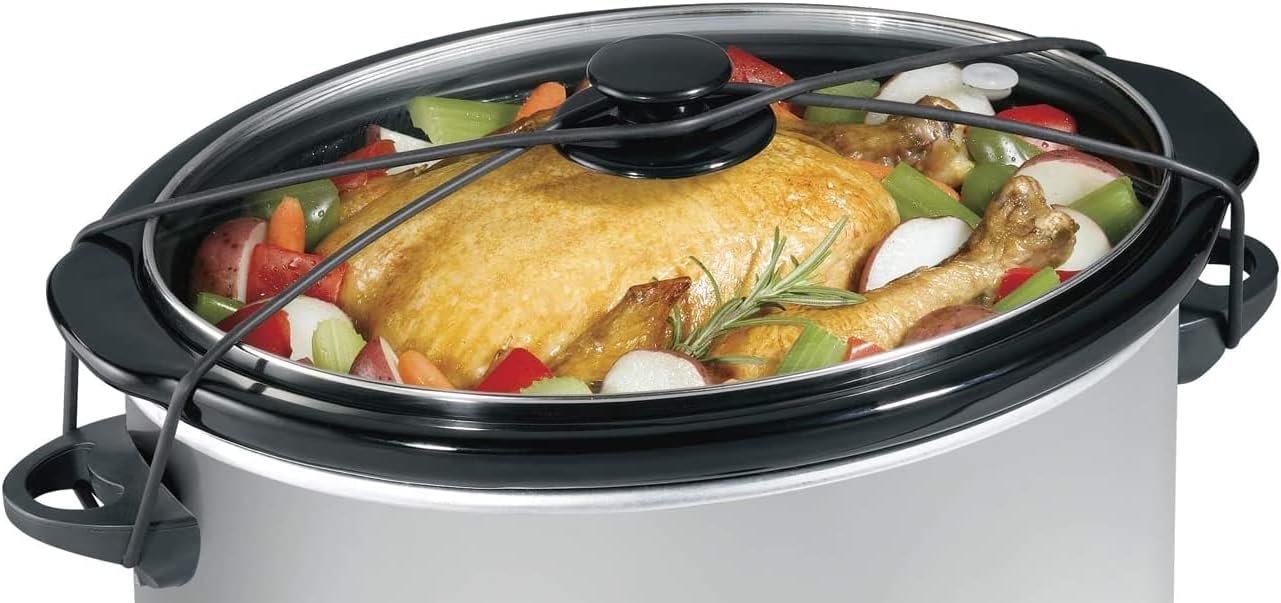 Mysterious Black Rubber Lock Strap Compatible with Hamilton beach 6 7 8 qt crockpot