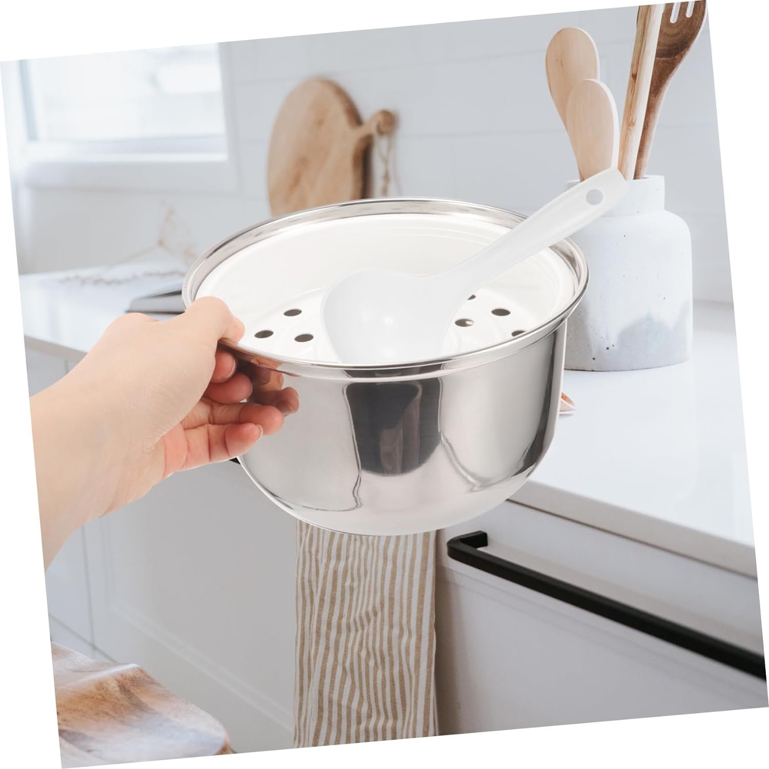 NAMOARLY Rice Cooker Liner Power Cooker Inner Electric Cooker Liner Pot Steamer Rice Pot Liner Kitchen Supply Rice Cooker Accessories Pressure Cooker Indoor Crock Stainless Steel