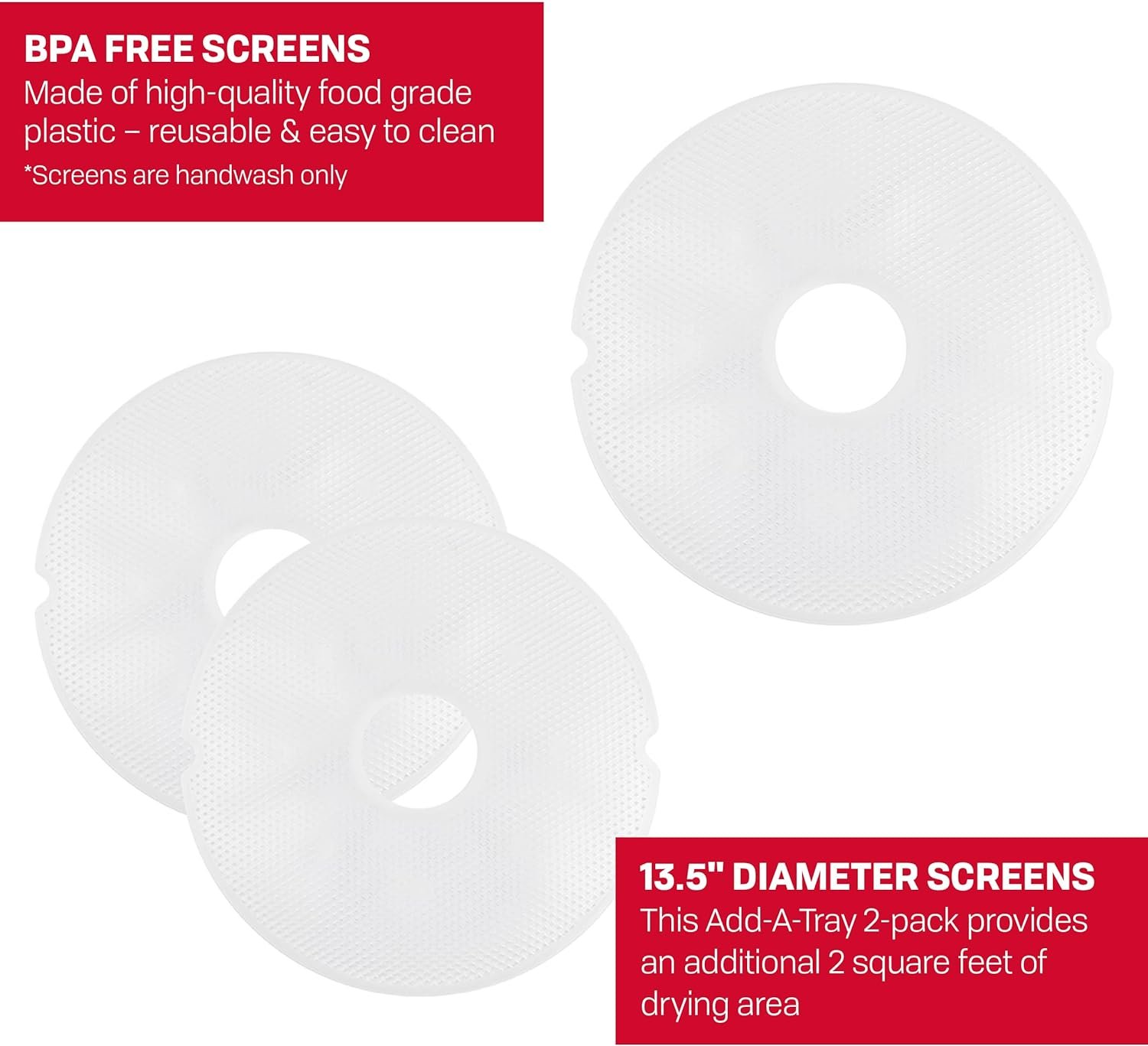 Nesco MS-2-6 Round Mesh 15 1/2 Clean-A- Screens Fits Food Dehydrators 2 Pack Nesco MS-2-6 Round Mesh 15 1/2 Clean-A- Screens Fits Food Dehydrators 2 Pack