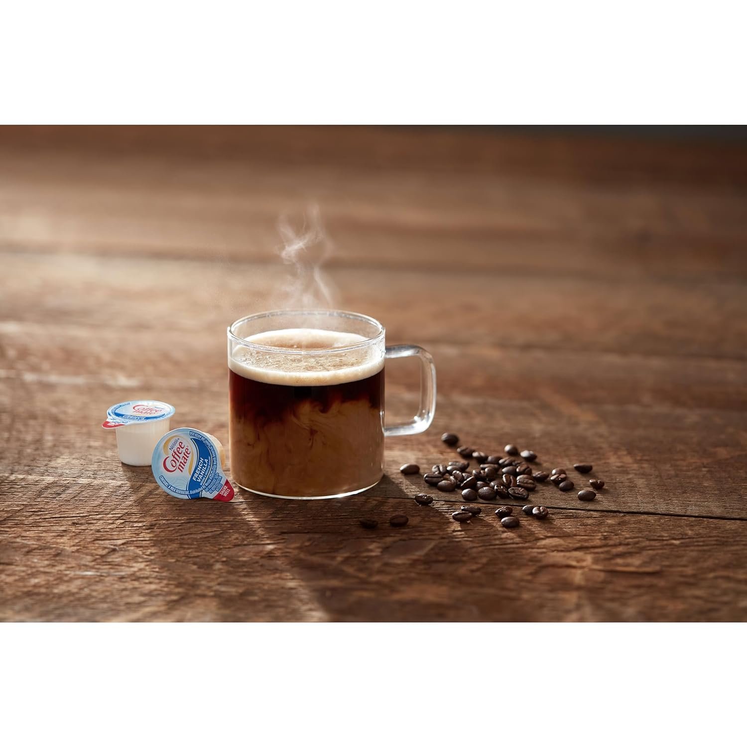 Nestle Coffee Mate Coffee Creamer, French Vanilla, Liquid Creamer Singles, Non Dairy, No Refrigeration, Box of 180