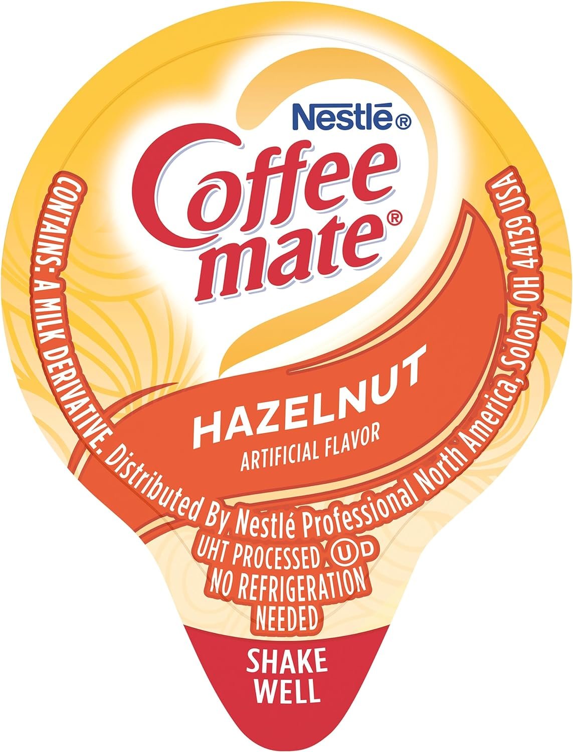 Nestle Coffee Mate Coffee Creamer, Hazelnut, Liquid Creamer Singles, Non Dairy, No Refrigeration, Box of 180