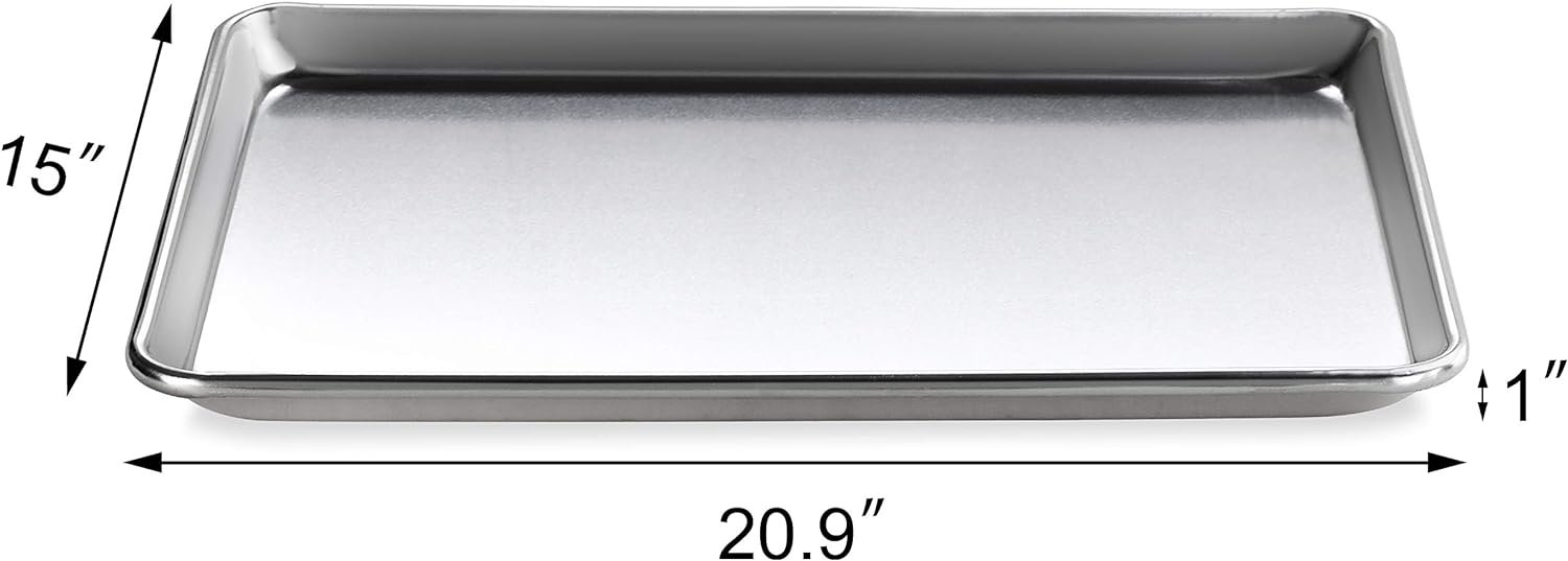 New Star Foodservice | Commercial-Grade Bun/Sheet Pan 18-Guage (9 x 13 x 1 inch (Quarter Size))