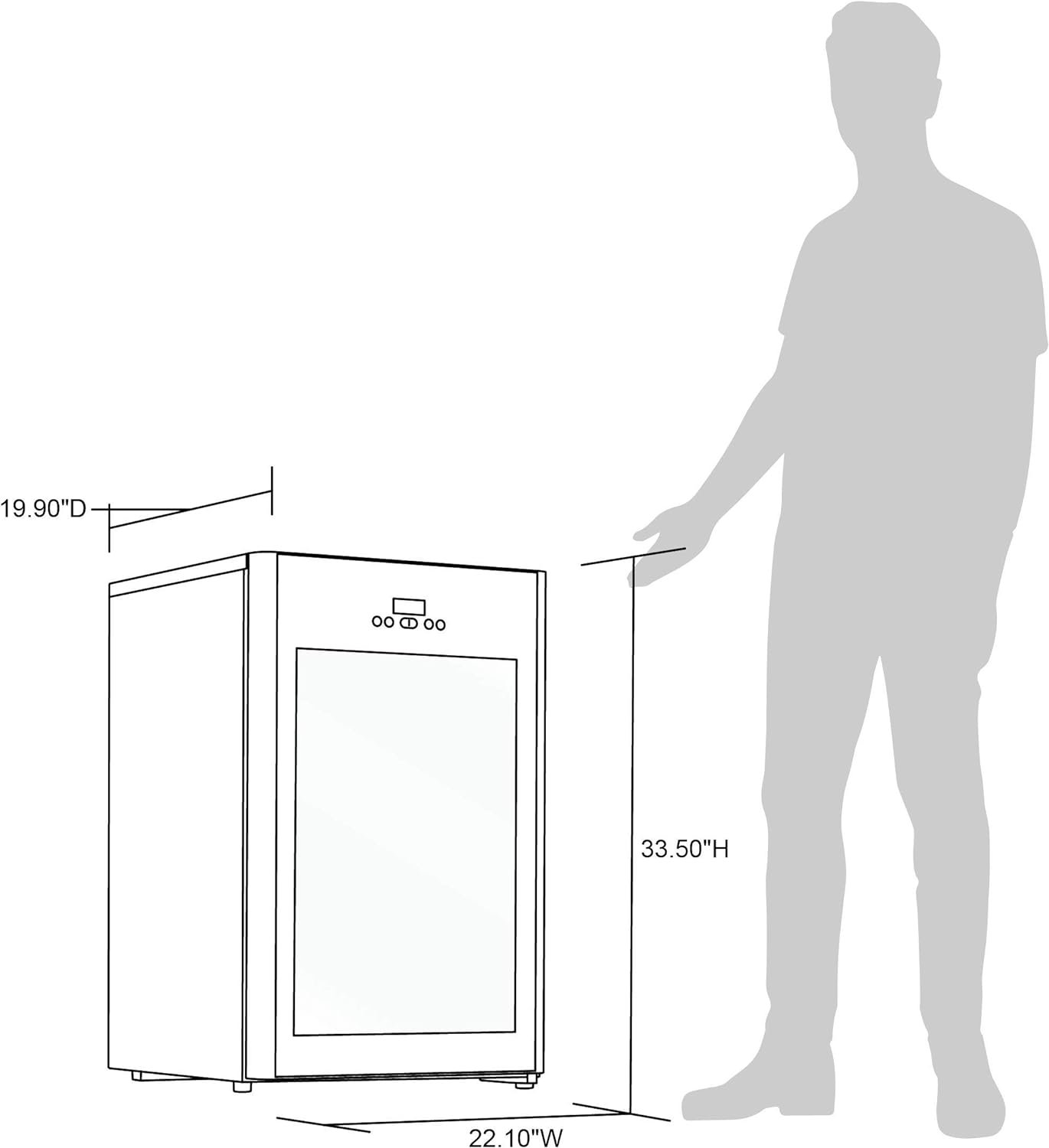 NewAir 125 Can Beer Froster, Mini Fridge, Small Drink Dispenser Machine, Freestanding Beer Freezer, Refrigerator and Cooler in Black - Frosts Drink to 23F, for Office or Bar with Adjustable Shelves