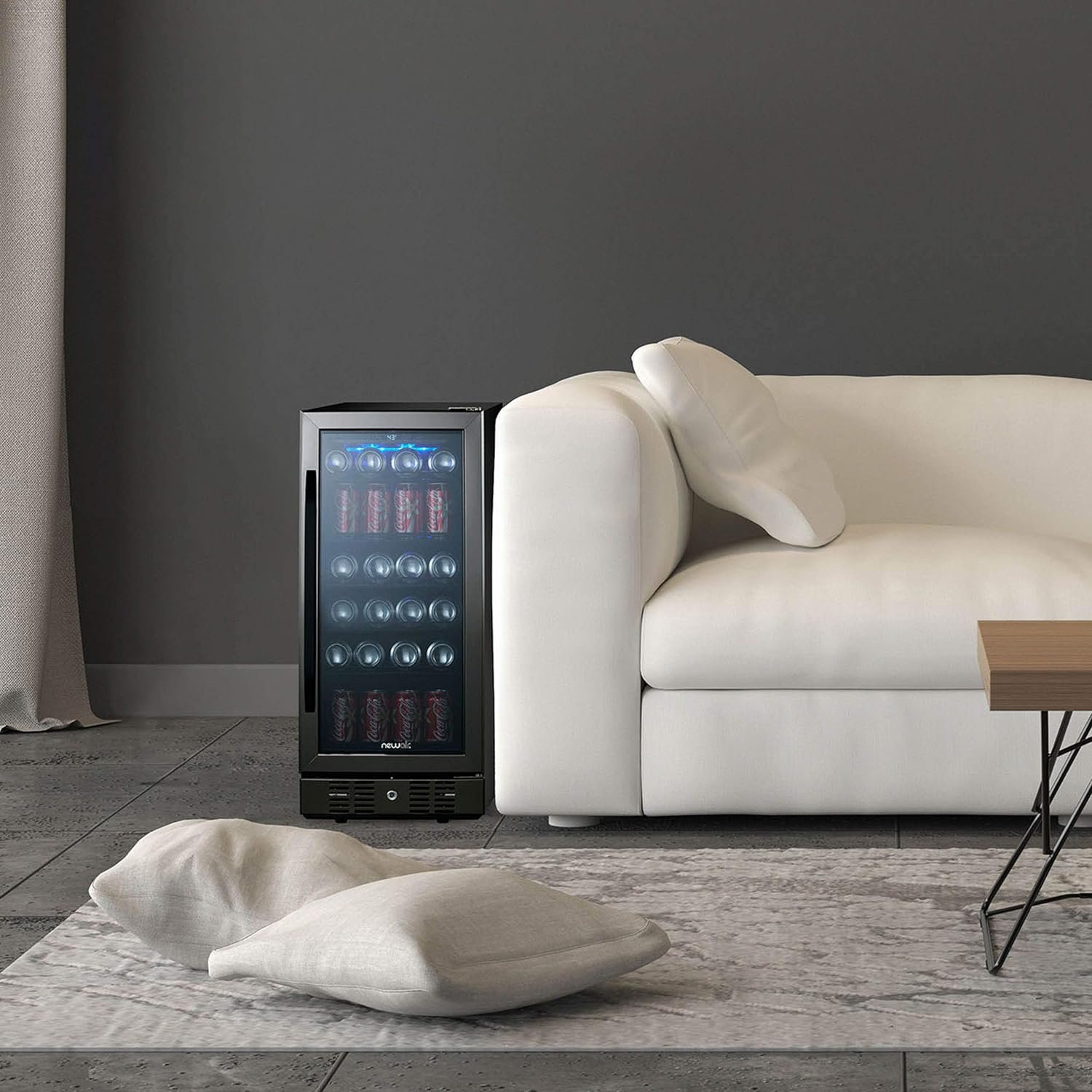 NewAir Beverage Refrigerator Cooler with 96 Can Capacity - Built-in Mini Bar Beer Fridge for Bedroom, Dorm, Office - Small Refrigerator Cools to 34F Perfect For Beer, Soda, And Drinks NewAir Beverage Refrigerator Cooler with 96 Can Capacity - Built-in Mini Bar Beer Fridge for Bedroom, Dorm, Office - Small Refrigerator Cools to 34F Perfect For Beer, Soda, And Drinks