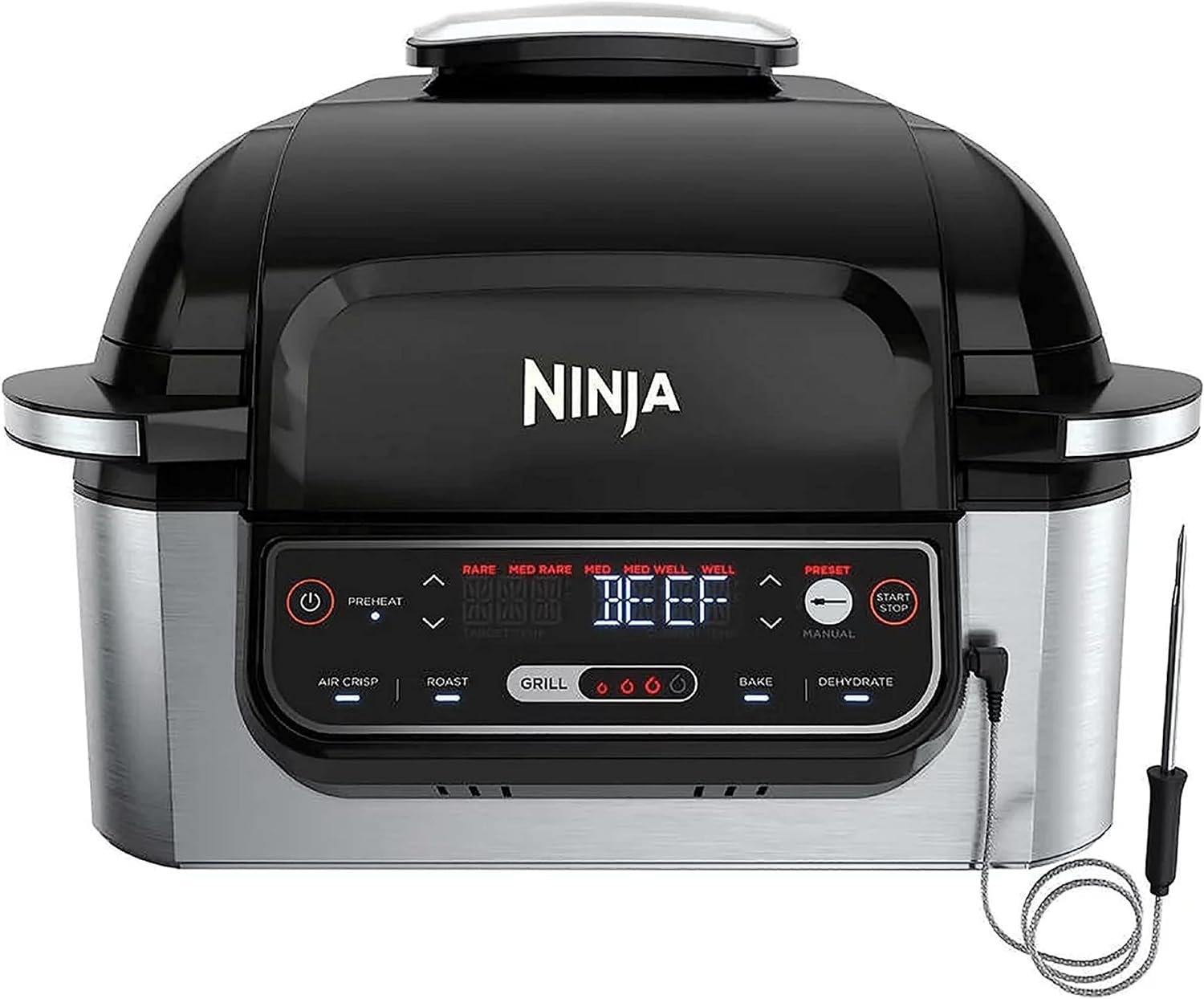 Ninja Foodi 5-in-1 Indoor Grill w/ 4-Quart Air Fryer with Roast, Bake, Dehydrate