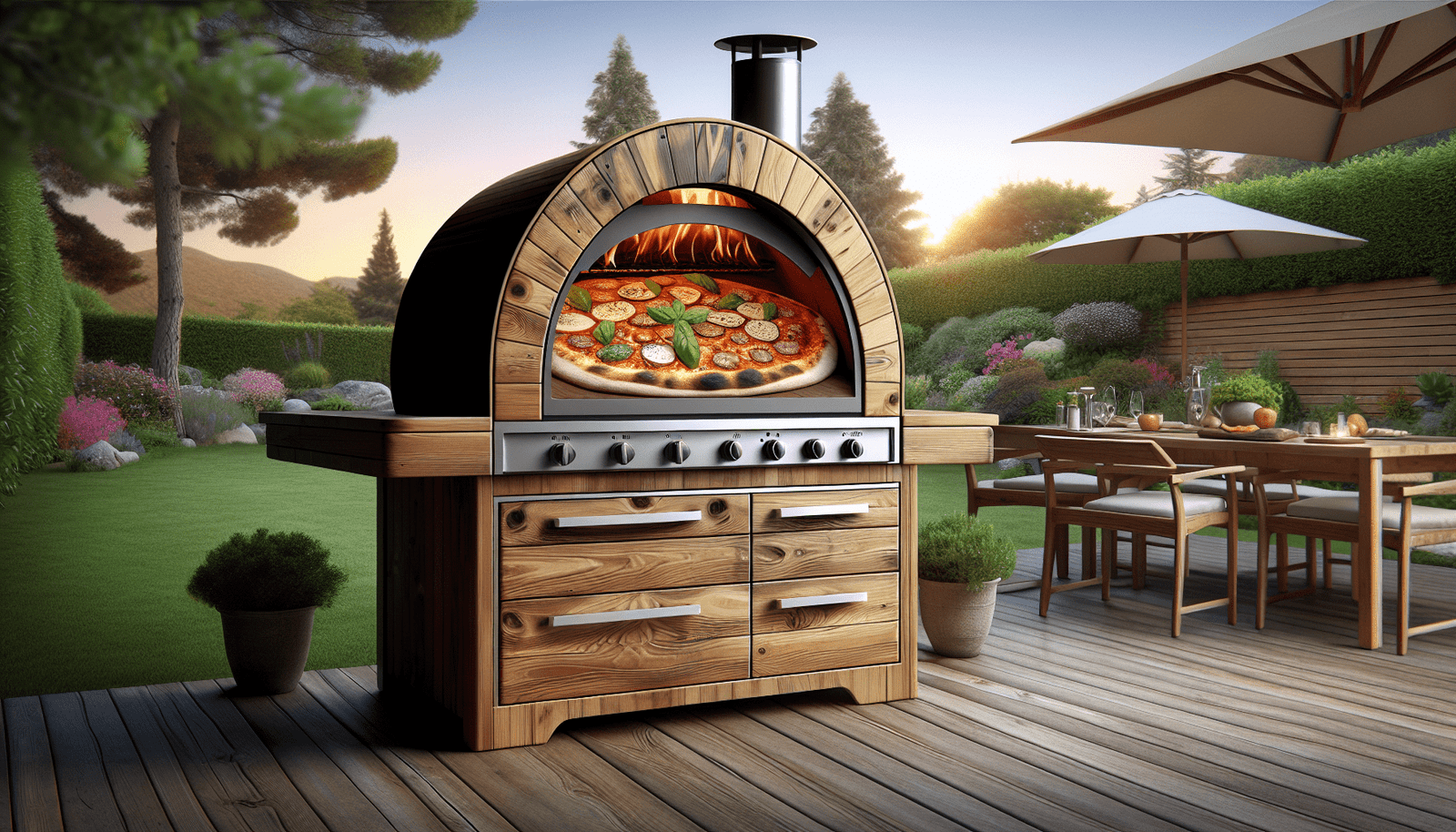 Ninja OO101 Woodfire 8-in-1 Outdoor Oven, Pizza Oven, 700°F, BBQ Smoker, Portable, Electric, Terracotta Red with XSKOPPL Pizza Peel+XSKOCVR Cover + XSKOP2R Woodfire Pellets