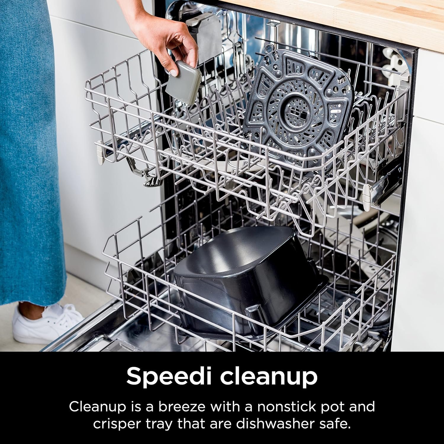 Ninja SF301 Speedi Rapid Cooker  Air Fryer, 6-Quart Capacity, 12-in-1 Functions to Steam, Bake, Roast, Sear, Sauté, Slow Cook, Sous Vide  More, 15-Minute Speedi Meals All In One Pot, Sea Salt Gray